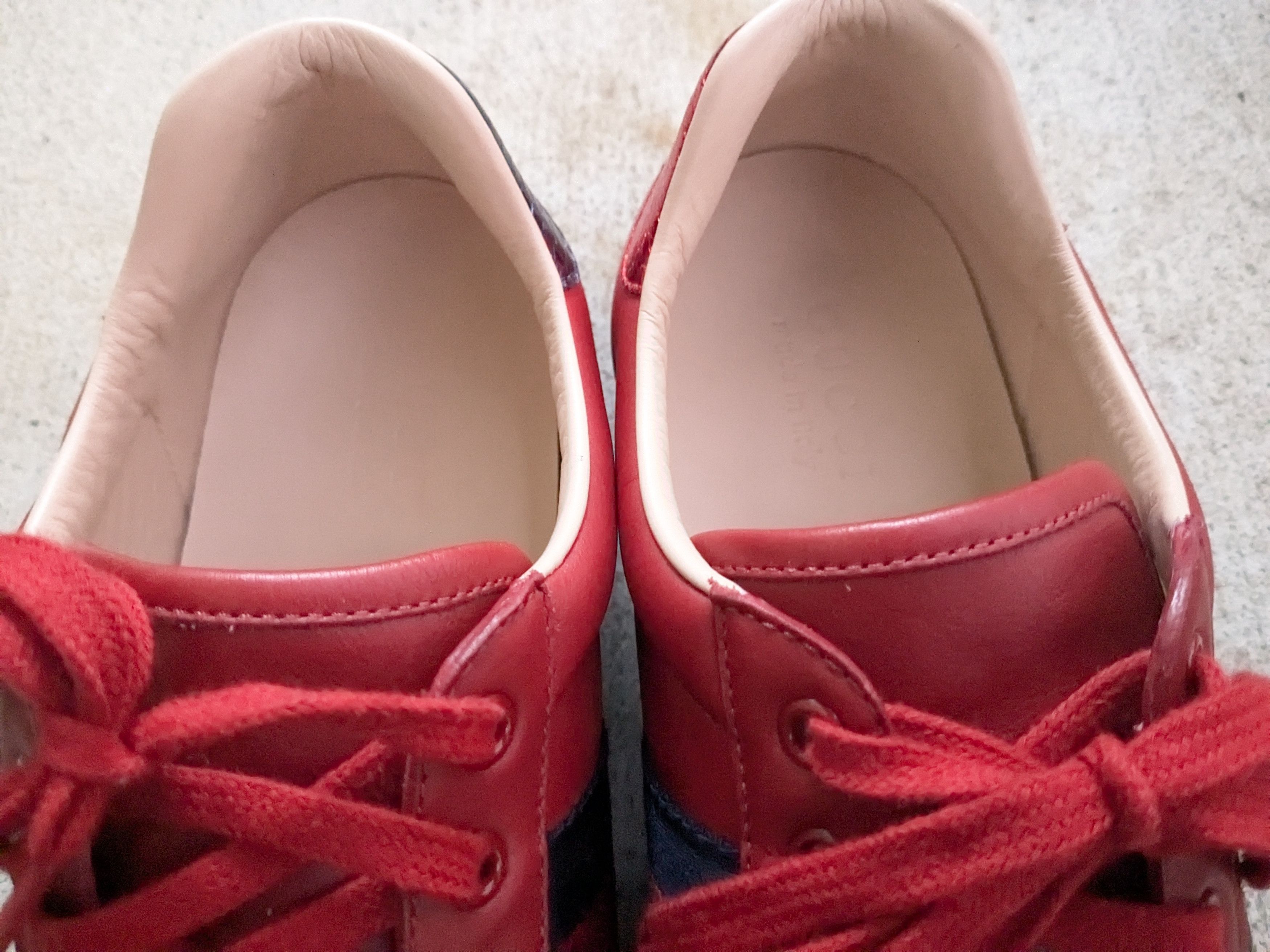 Gucci Gucci Ace Sneakers Red Bee 9.5 Leather Low Tops Size US 9.5 / EU 42-43 - 3 Thumbnail