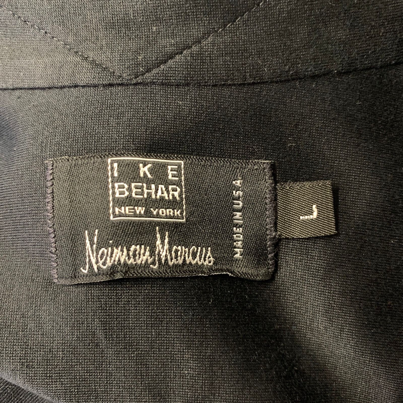 Ike Behar IKE BEHAR Black Solid Cotton Pointed Collar Long Sleeve Size US L / EU 52-54 / 3 - 7 Thumbnail