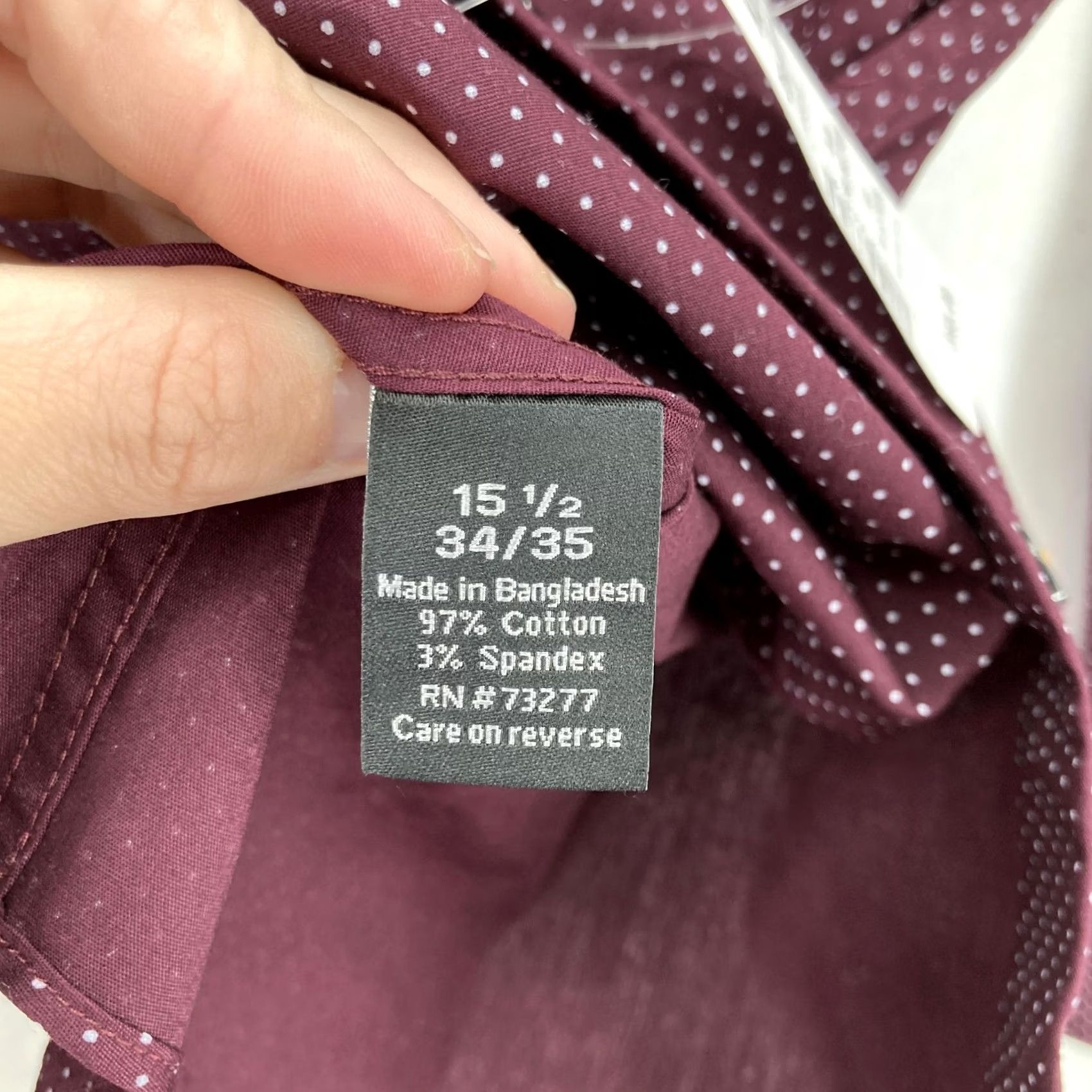 Apt. 9 APT 9 Shirt Mens 15.5 34/35 Poet Purple Polka Dot Slim Fit Stretch Dress Shirt NWT Size US L / EU 52-54 / 3 - 6 Thumbnail