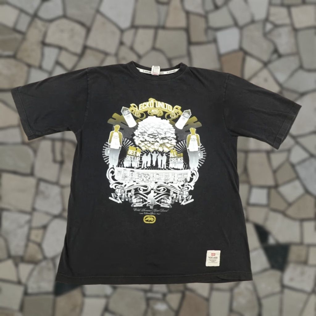 Ecko Unltd. VINTAGE Ecko Unltd Shirt Mens Large Black Graffiti Hip Hop Y2K Crewneck Tee Size US L / EU 52-54 / 3 - 1 Thumbnail