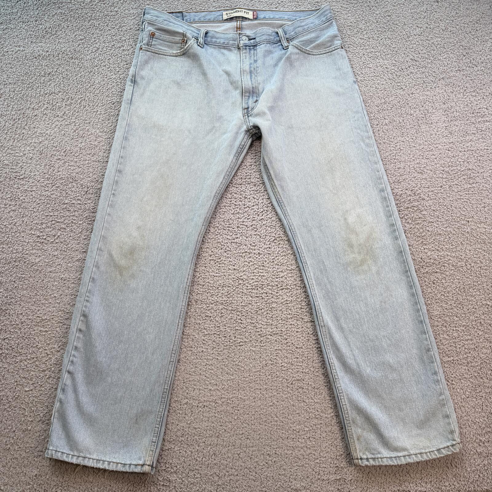 Levi's Levi’s 505 Straight Fit Light Wash Denim Jeans Men’s 36x30 Size US 36 / EU 52 - 1 Thumbnail