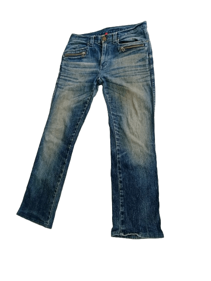 Uniqlo UNIQLO Blue Denim Zipper Pocket Japanese Brand Size US 33 - 5 Thumbnail