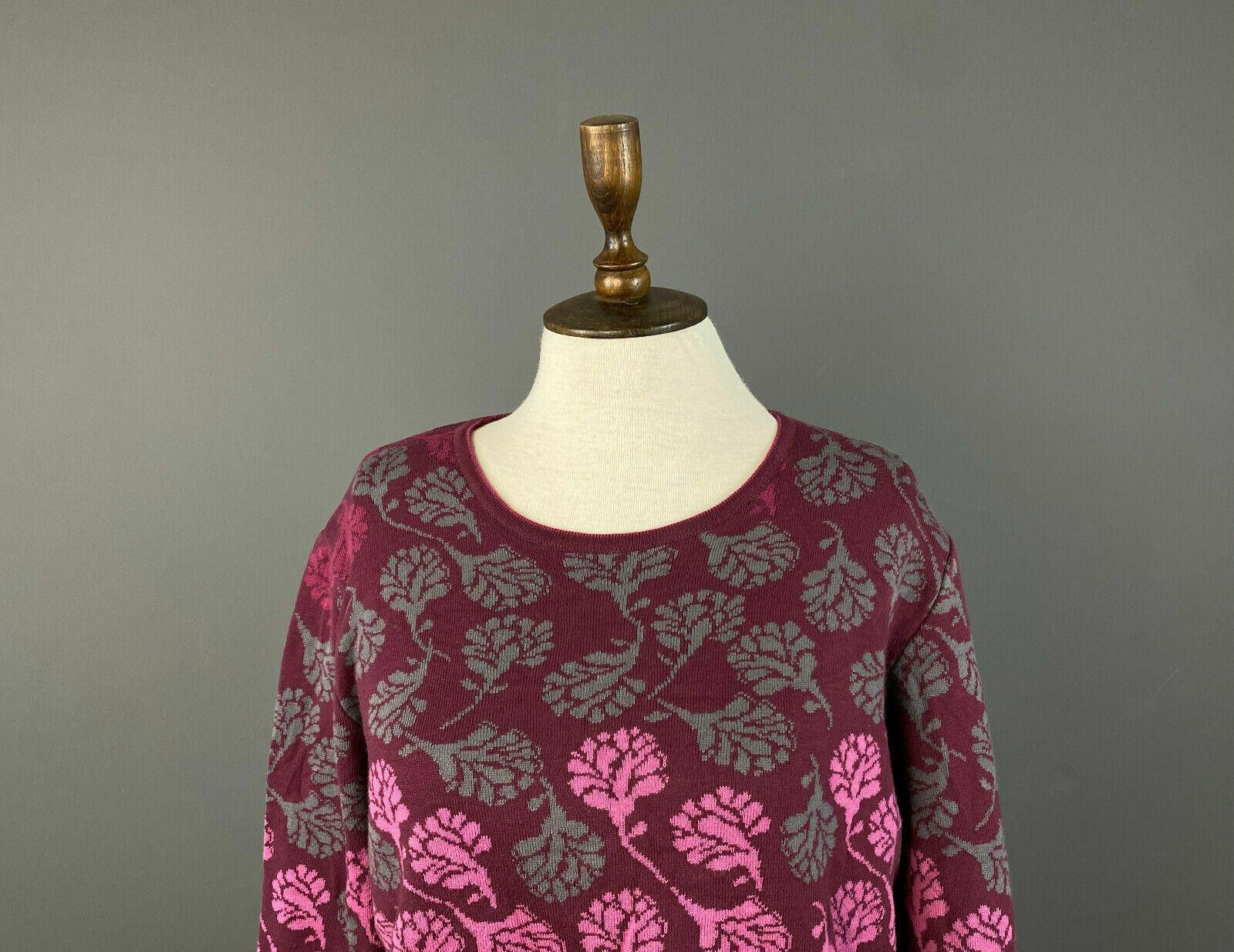 Designer Deerberg by Oska Red Floral Sweatshirt Sweater Size M Size M / US 6-8 / IT 42-44 - 2 Thumbnail