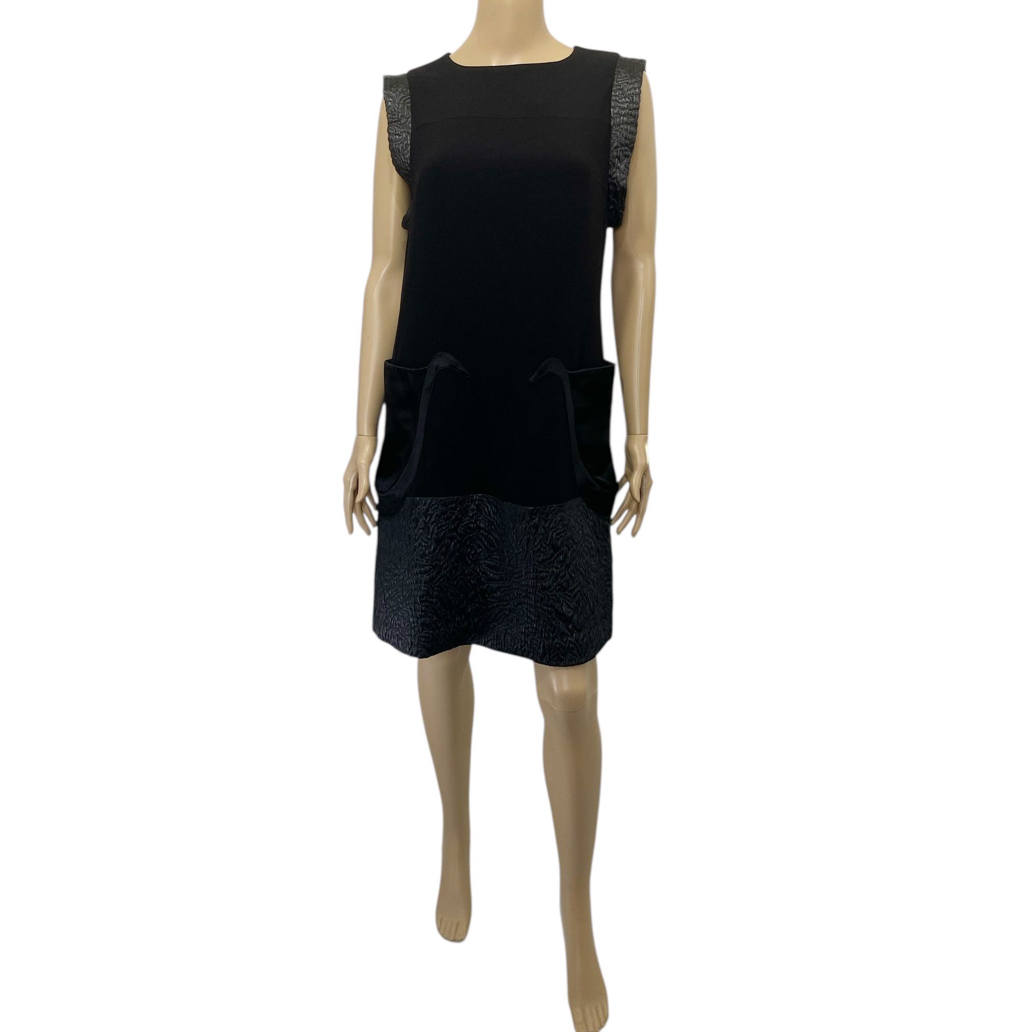 Tsumori Chisato Black Bird Pockets Jacquard Shift Dress Size M / US 6-8 / IT 42-44 - 2 Thumbnail