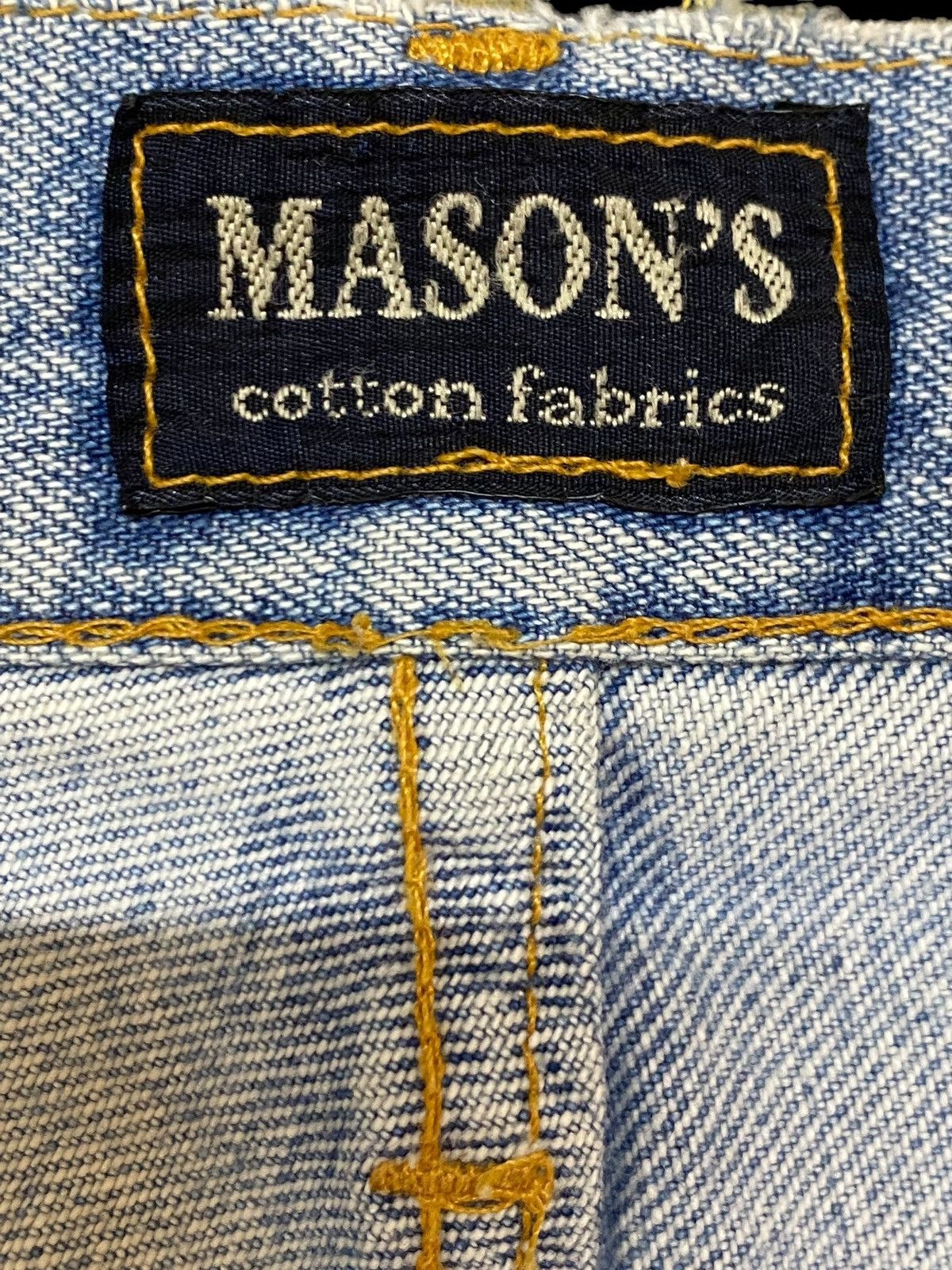 Mason's Vintage Masons by Silver Stone Faded Wash Distressed Jeans Size US 30 / EU 46 - 16 Thumbnail