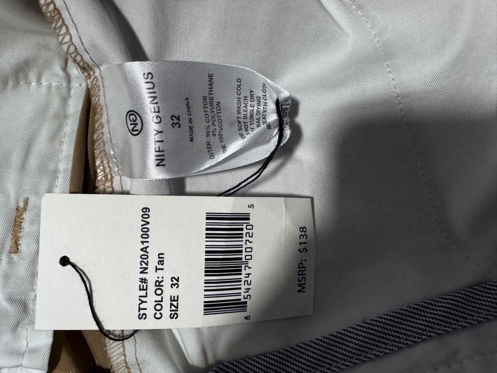 Other Nifty Genius Men’s Tan Chino Pants Size 32 NWT, $138 MSRP Size US 32 / EU 48 - 8 Thumbnail