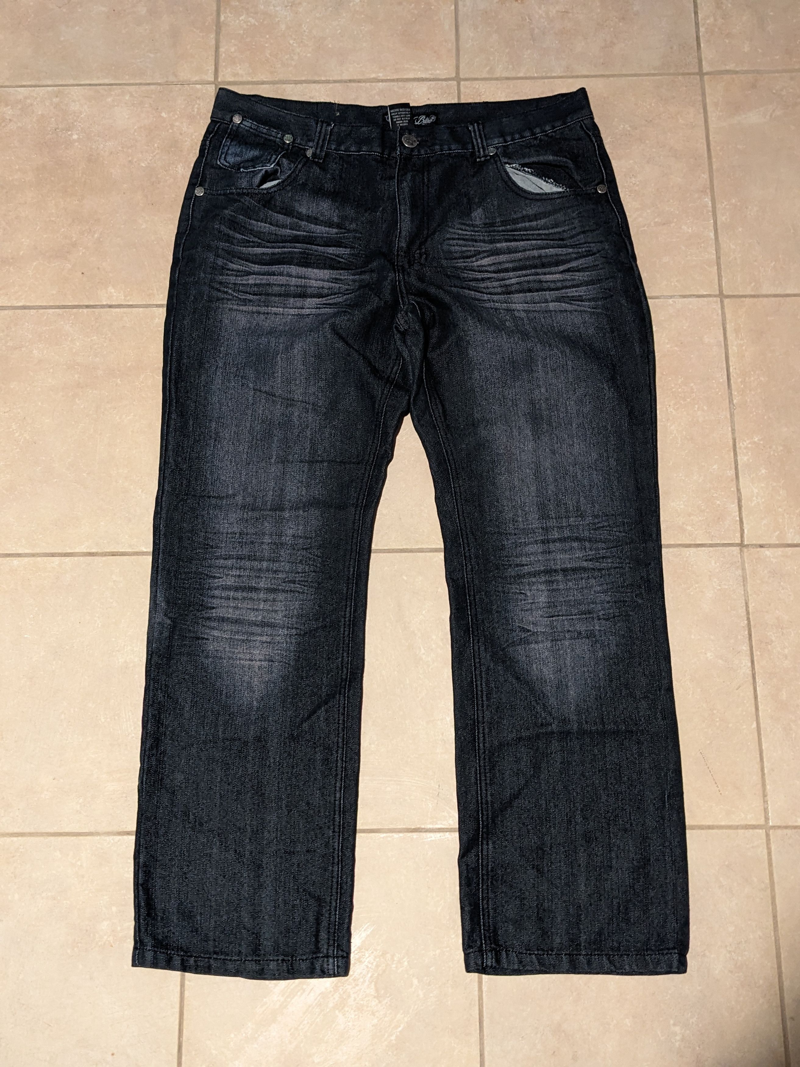 Designer × Vintage Vintage Y2K Pacific Blue 36 x 30 Navy Baggy Denim Jeans Size US 36 / EU 52 - 5 Thumbnail