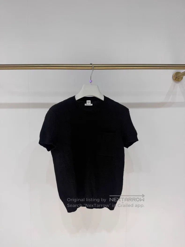 Hermes Hermes Pig Nose Relief Jacquard Pocket Short-Sleeve Knit S Size S / US 4 / IT 40 - 1 Thumbnail