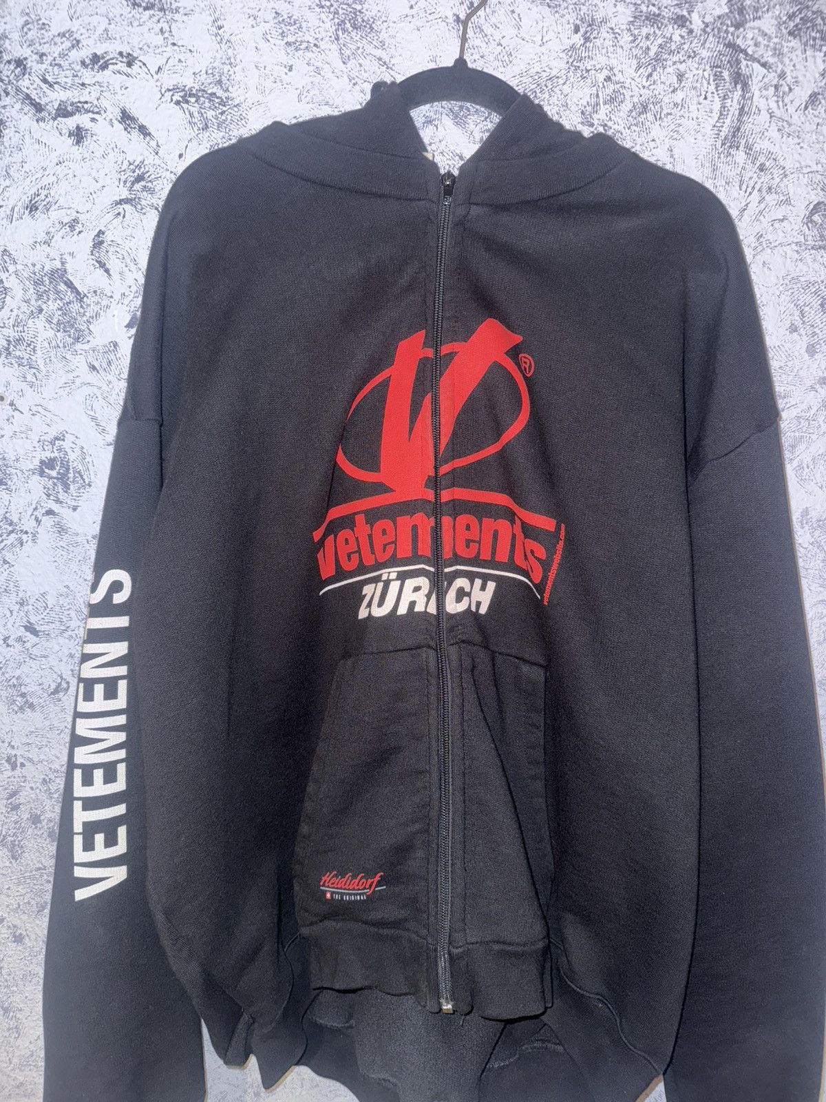 Vetements Vetements Weltschmerz Zip Up Hoodie Bomber Jacket SS17