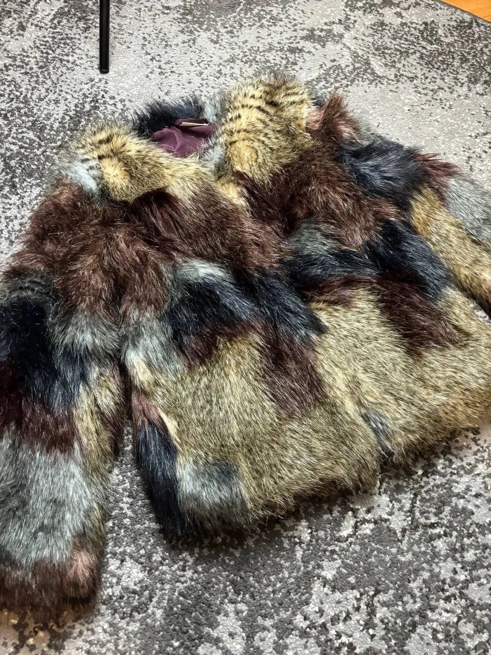Vintage Vintage Y2K Fur And Faux Avantgarde Carti Style Bomber Jacke Size US S / EU 44-46 / 1 - 2 Thumbnail