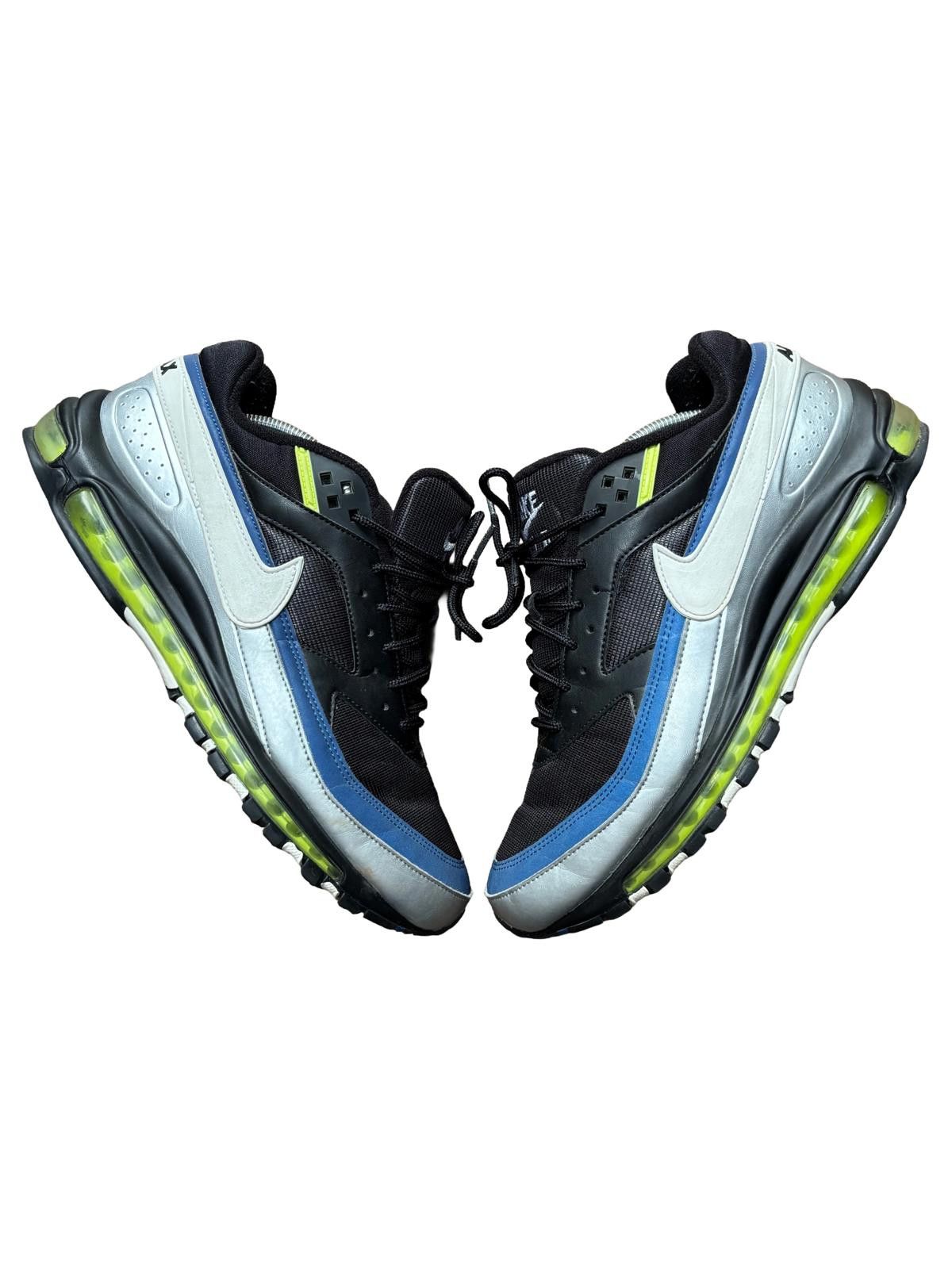 Nike Nike Air Max 97 BW Metallic Silver Black White Volt Size US 12 / EU 45 - 1 Thumbnail