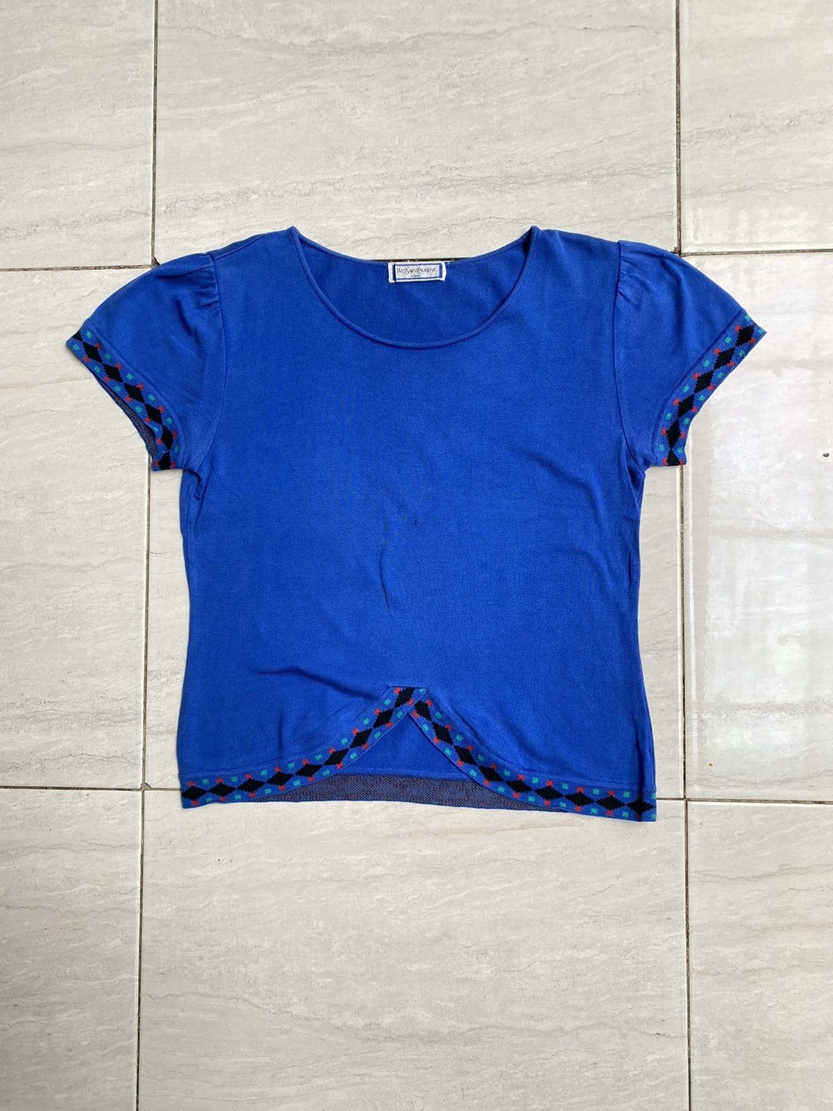 Yves Saint Laurent YSL Yves Saint Laurent tricots Tipped Knit T-shirt Size US XS / EU 42 / 0 - 1 Thumbnail