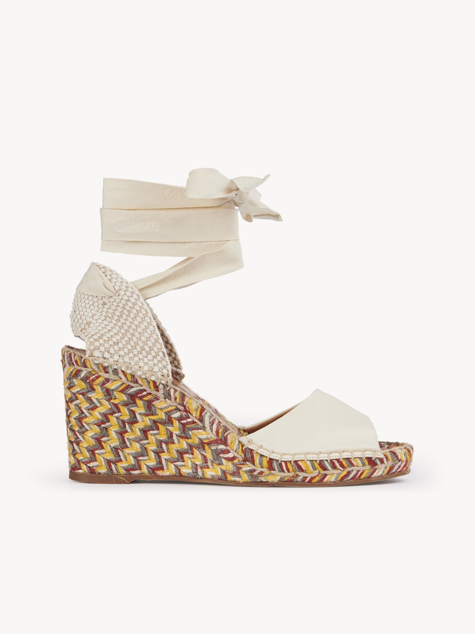 Chloe o1loc1c0325 CHC23 PiIa Espadrilla Sandals in Cream Size US 11 / IT 41 - 1 Thumbnail