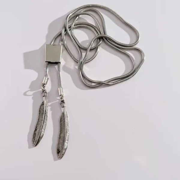 Vintage Feathers Design Alloy Bolo Tie Size ONE SIZE - 2 Thumbnail