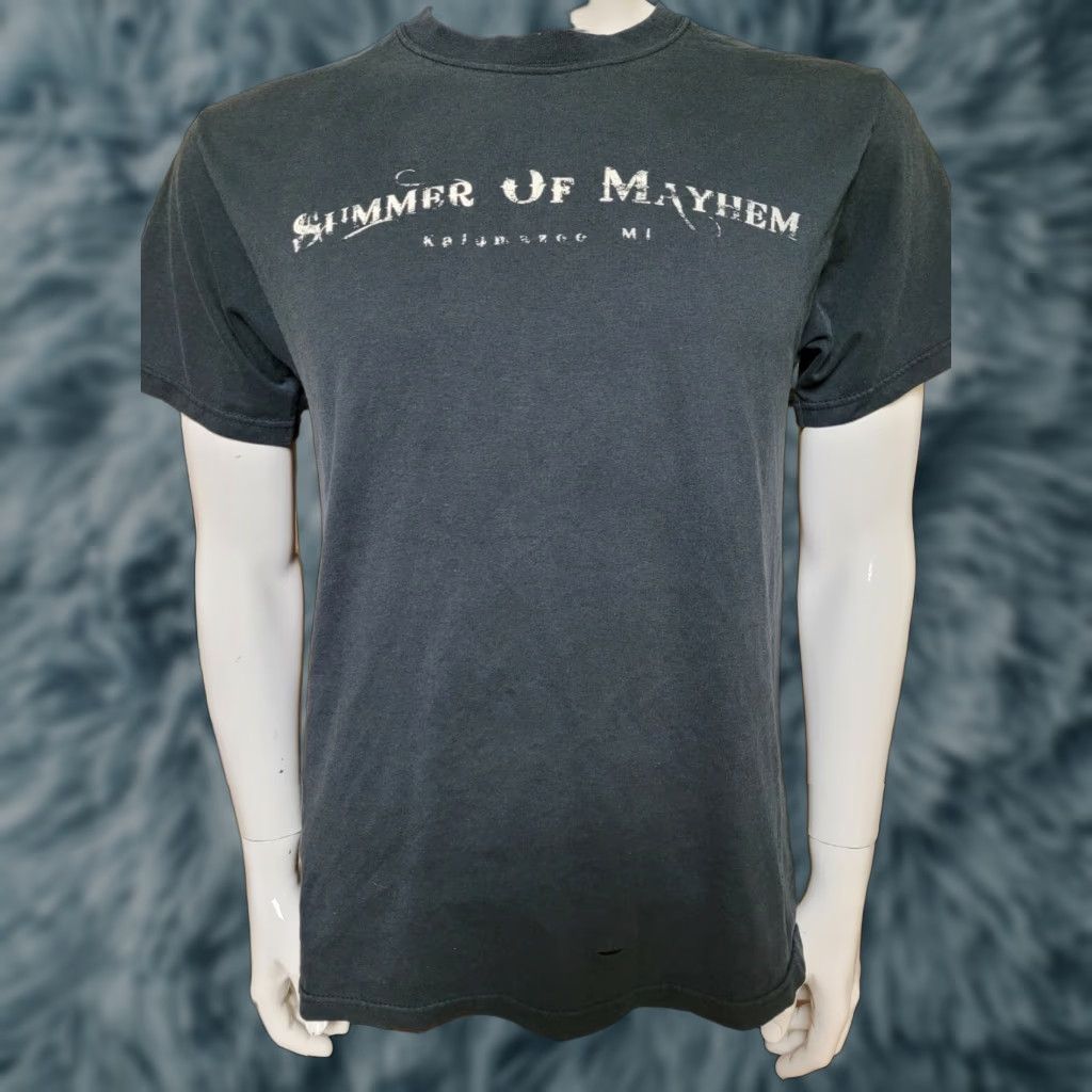 Fruit Of The Loom Summer Of Mayhem T Shirt Black M Mens Graphic Tee Fruit of the Loom End Of Reason Kalamazoo MI 2008 90s style Size US M / EU 48-50 / 2 - 1 Thumbnail