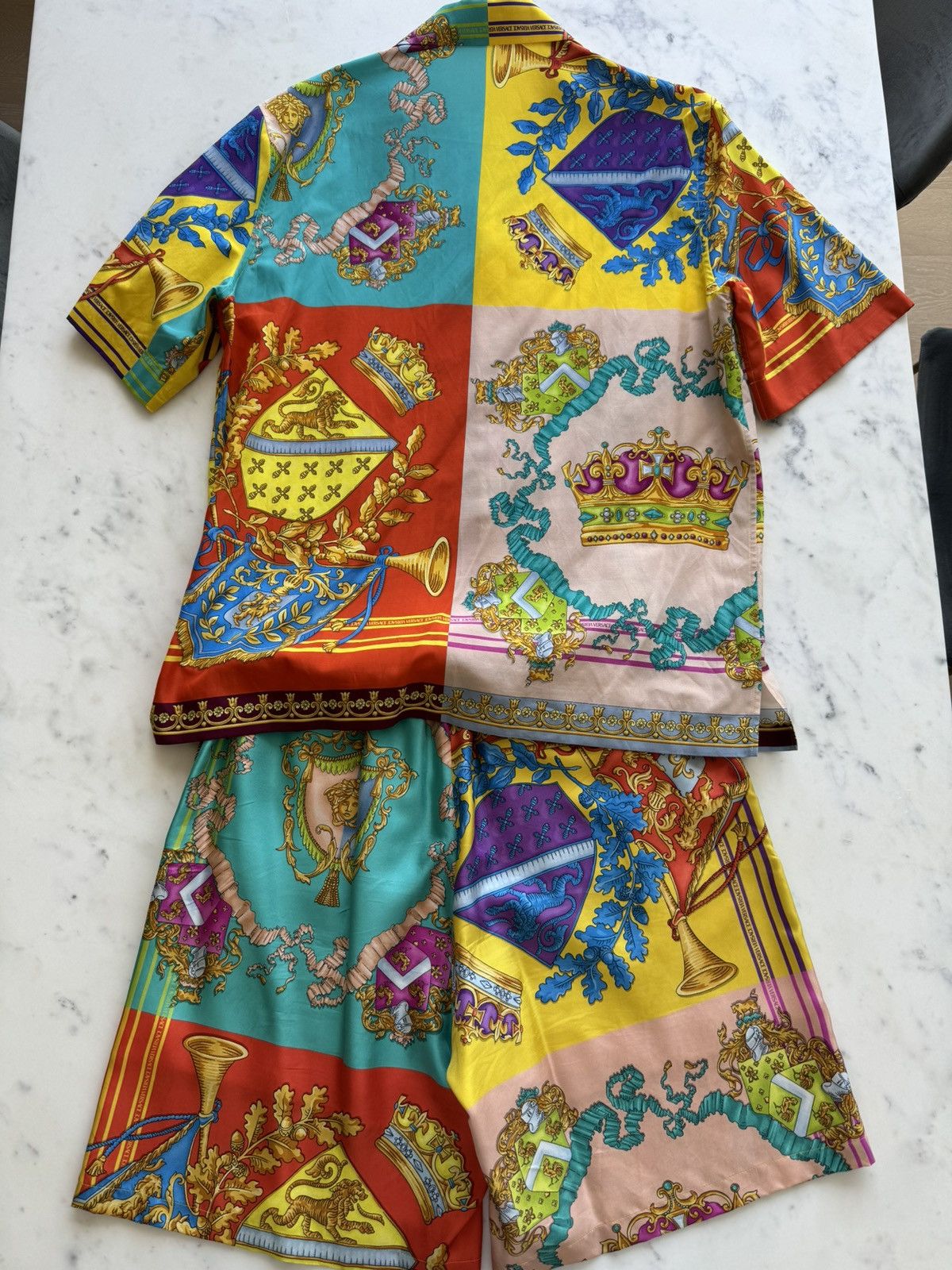 Versace Versace Royal Rebellion Print Silk Bermuda Shorts $980 Size US 30 / EU 46 - 9 Thumbnail