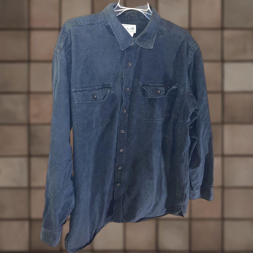 Vintage VINTAGE L.L. Bean Mens Blue Flannel Shirt Long Sleeve Button-Down Heavyweight XL-TALL Casual Outdoor Winter Size US XL / EU 56 / 4 - 1 Thumbnail