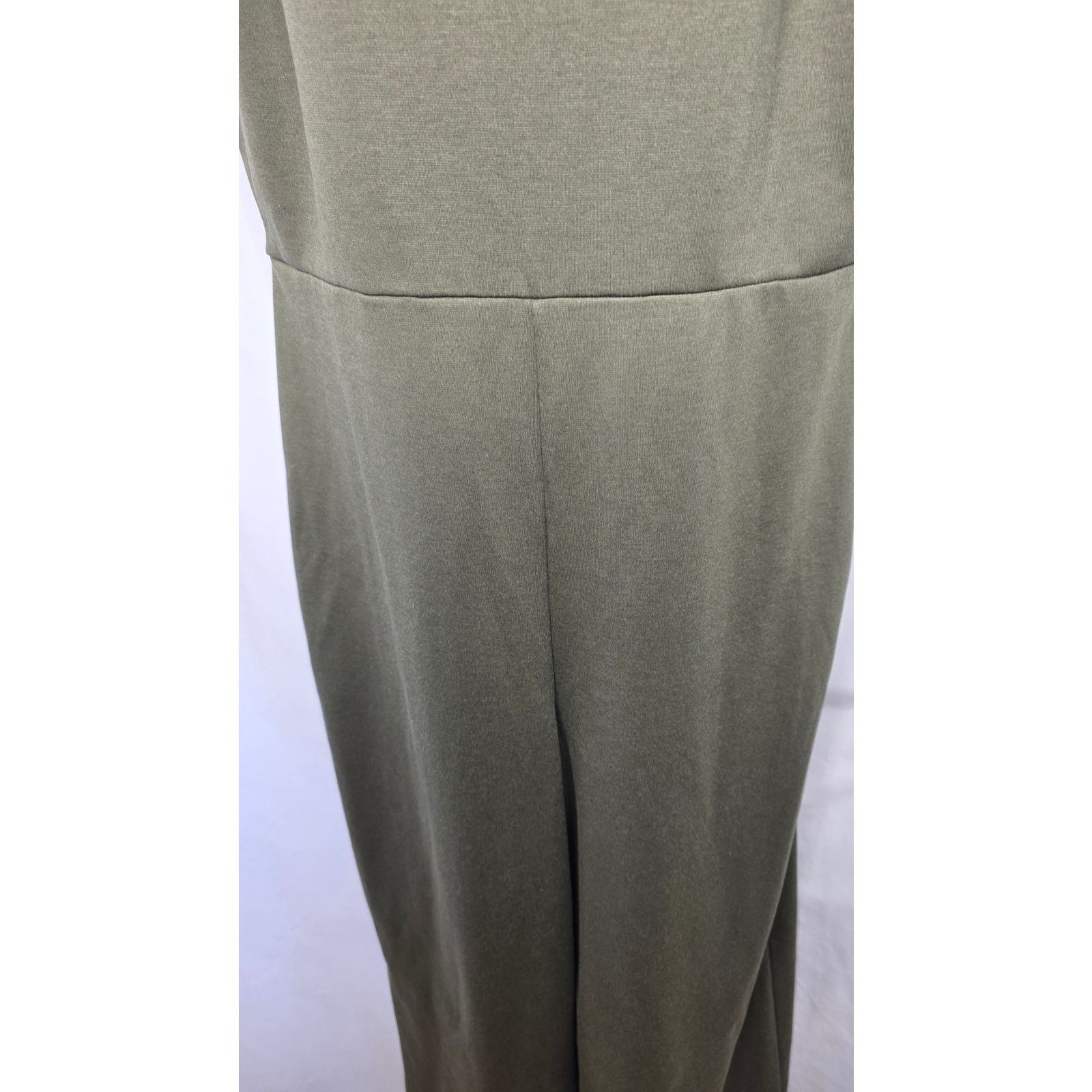 Gap GAP Olive Green Sleeveless Wide Leg Jumpsuit Square Neck Size L / US 10 / IT 46 - 9 Thumbnail