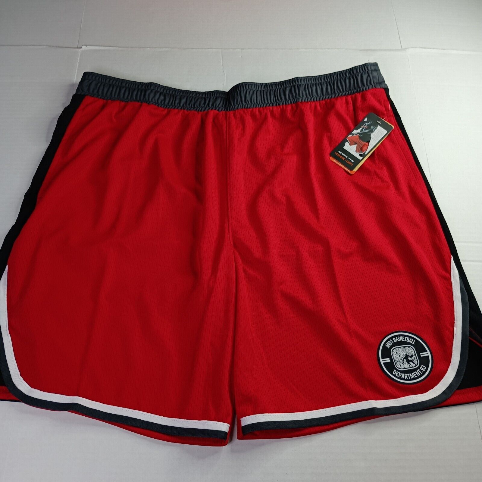 & Other Stories 2 AND1 Basketball Shorts Men's 3XL Red Black Blue 10" Inseam Size US 44 / EU 60 - 8 Thumbnail