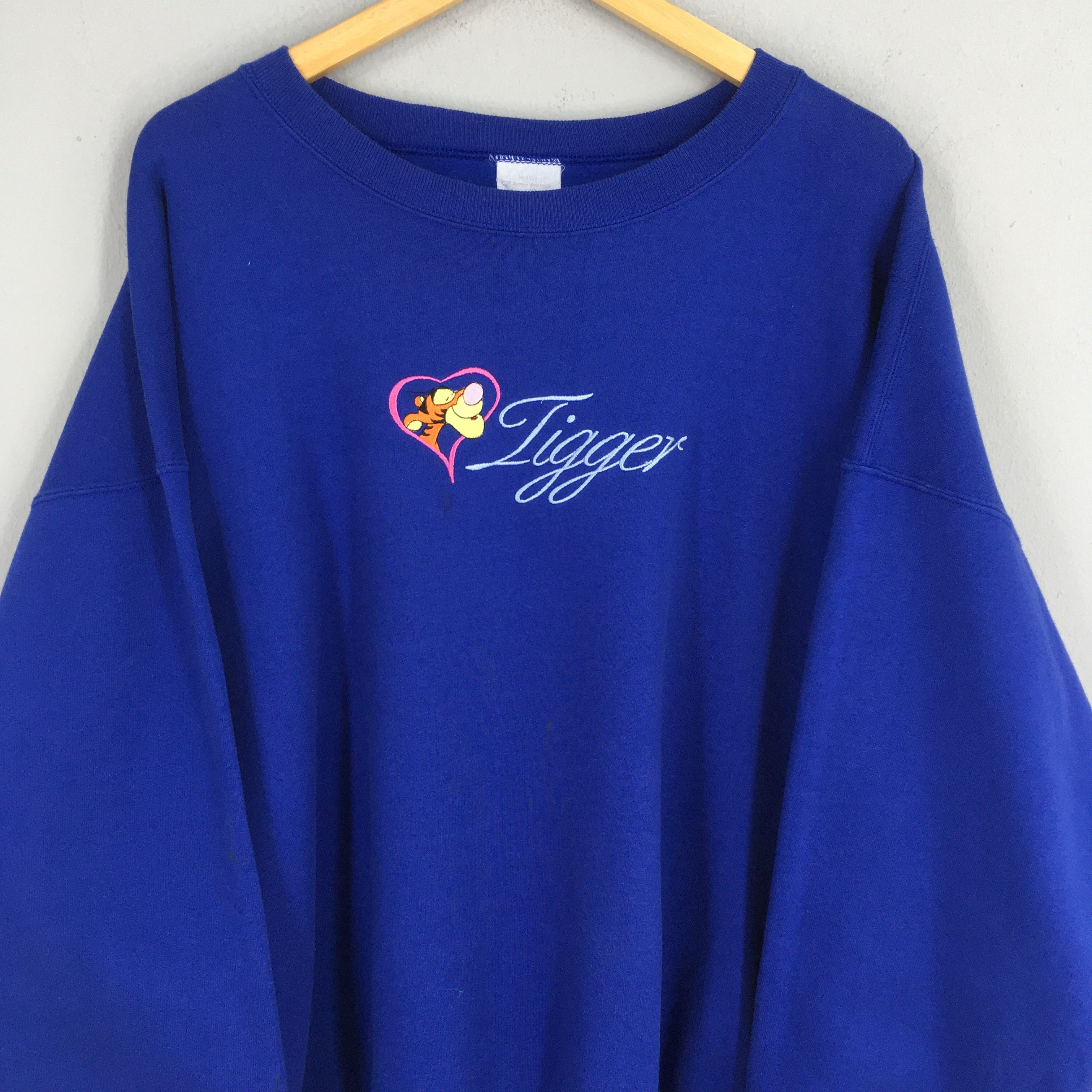 Disney Vintage Tigger Disney Blue Sweatshirt 2XLarge Size US XXL / EU 58 / 5 - 2 Thumbnail