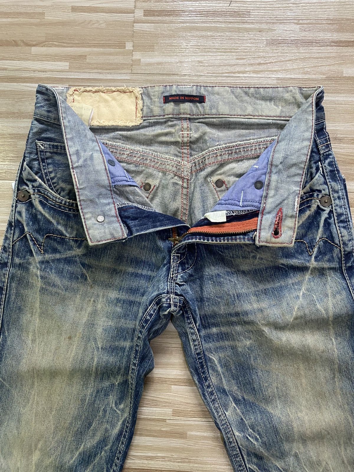 Japanese Brand 💥INSANE DISTRESSED BLUE WAY JEANS💥 Size US 29 - 7 Thumbnail