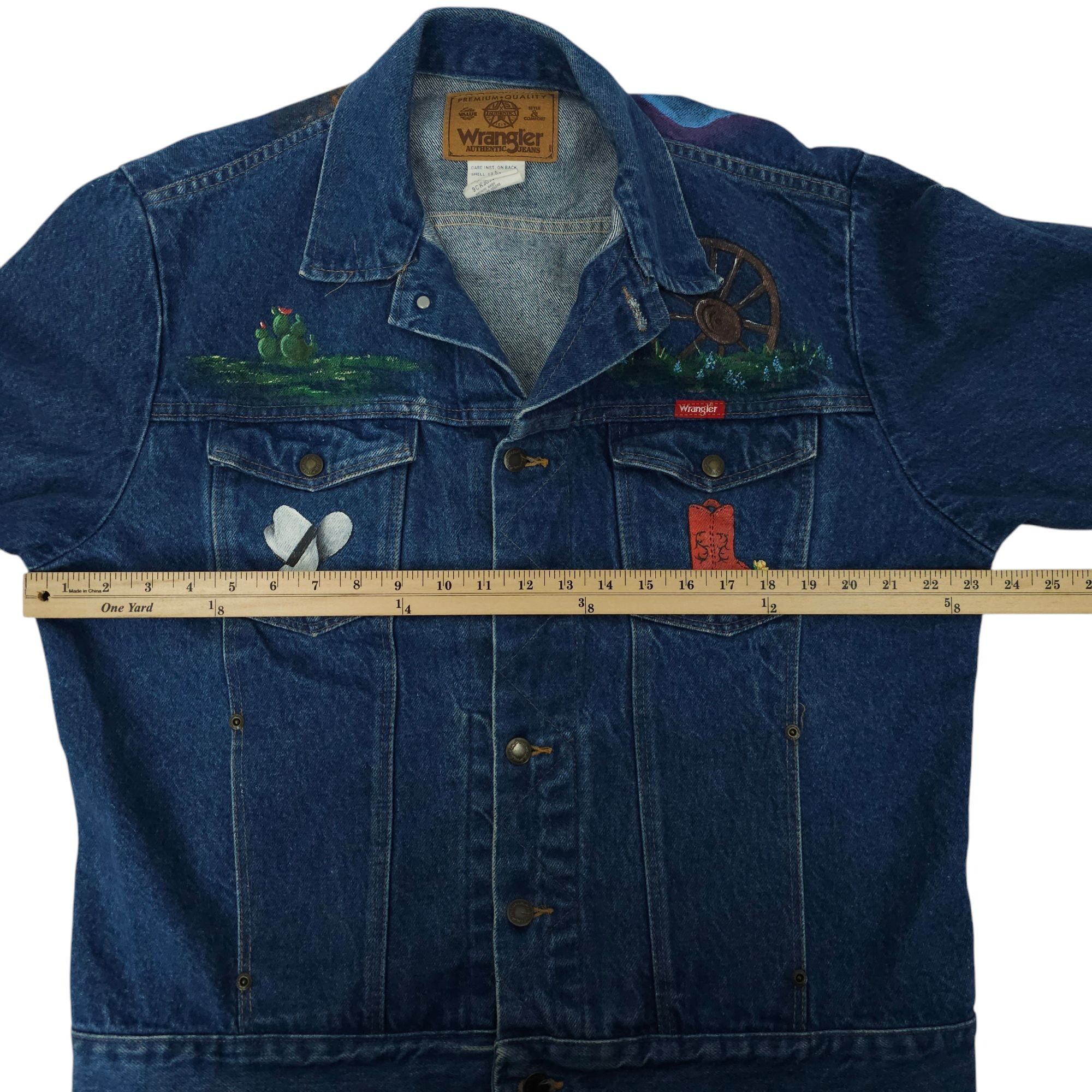 Wrangler Wrangler Western Denim Jacket Womens Size L DIY Hand Painted Size L / US 10 / IT 46 - 4 Thumbnail