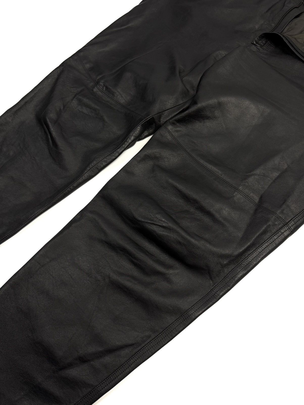 Leather Vintage Leonardo Vera Pelle Italy Leather Pants Relaxed Fit Size US 34 / EU 50 - 12 Thumbnail
