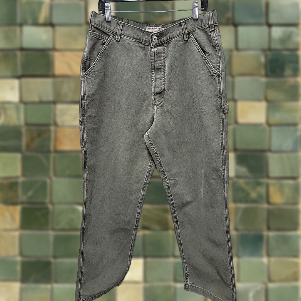 Abercrombie & Fitch VINTAGE Abercrombie & Fitch Jeans Men 34R Gray Denim Straight 33 Inseam 35x33 Distressed Used Size US 34 / EU 50 - 1 Thumbnail