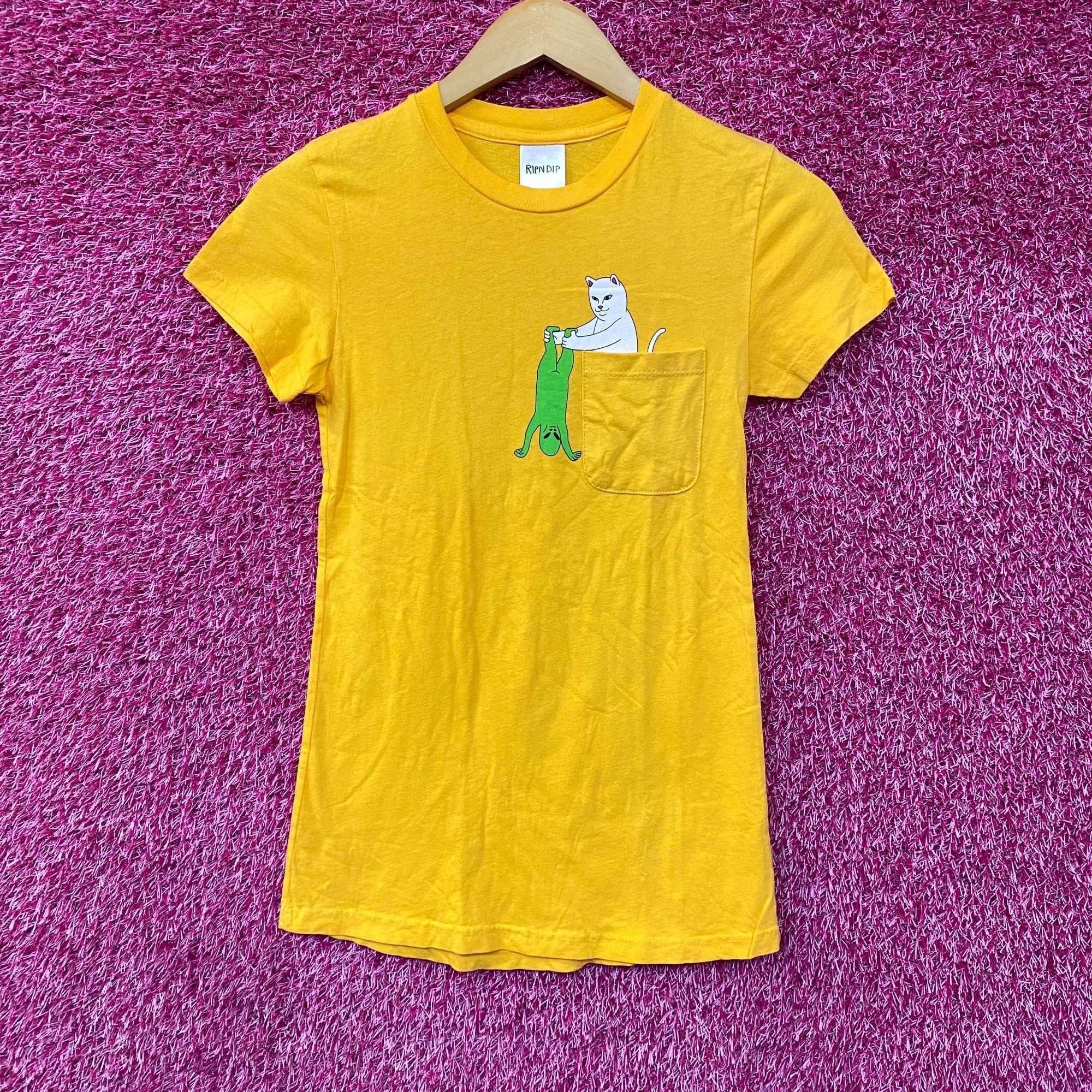 RIPNDIP RIPNDIP Lord Nermal Break Yo Self Alien Yellow T-Shirt Extra Size XS / US 0-2 / IT 36-38 - 1 Thumbnail