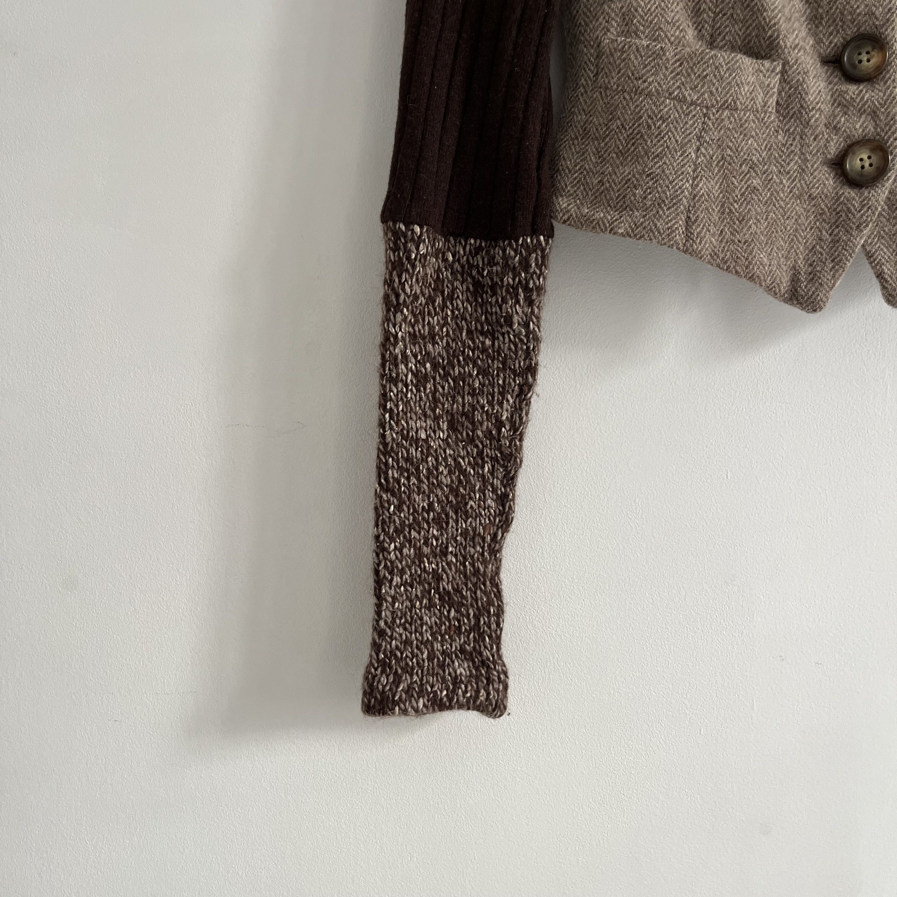Vintage Dolce & Gabbana Runway Jacket Wool Sweater Sleeves