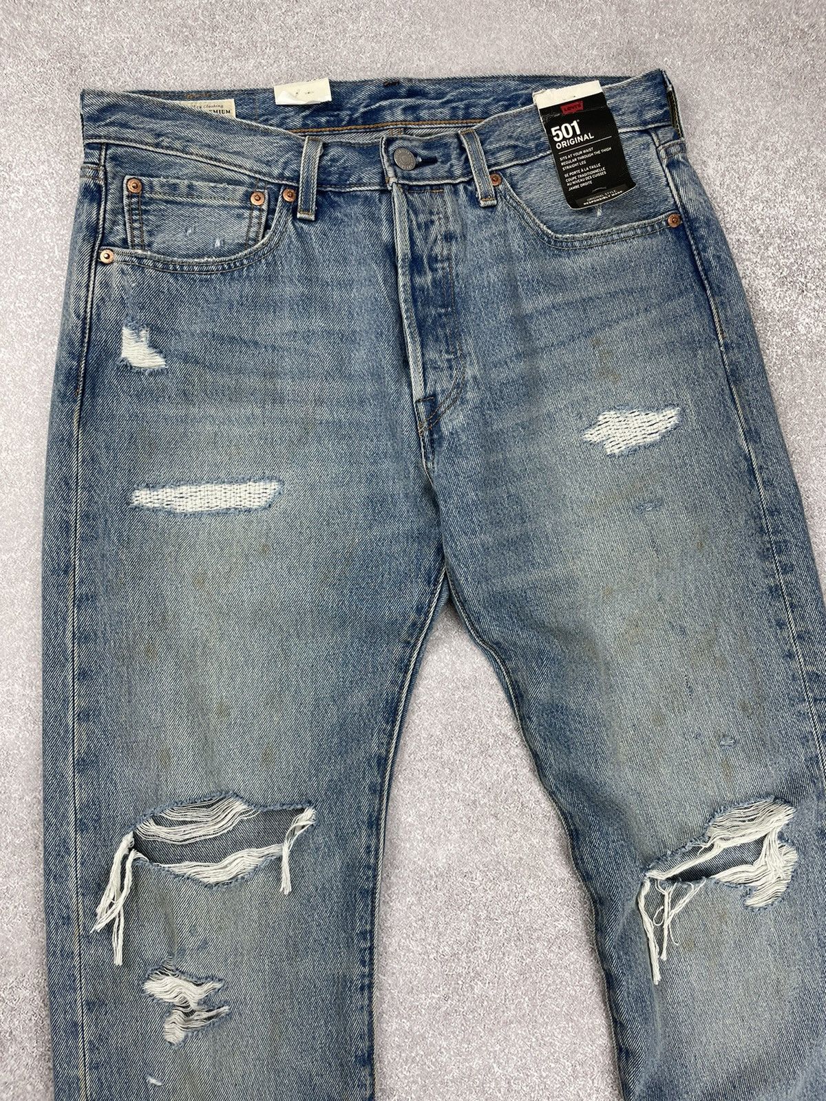 Levi's × Levi's Made & Crafted Levi’s Distressed Faded Denim Jeans 31x32 Size US 31 - 1 Thumbnail