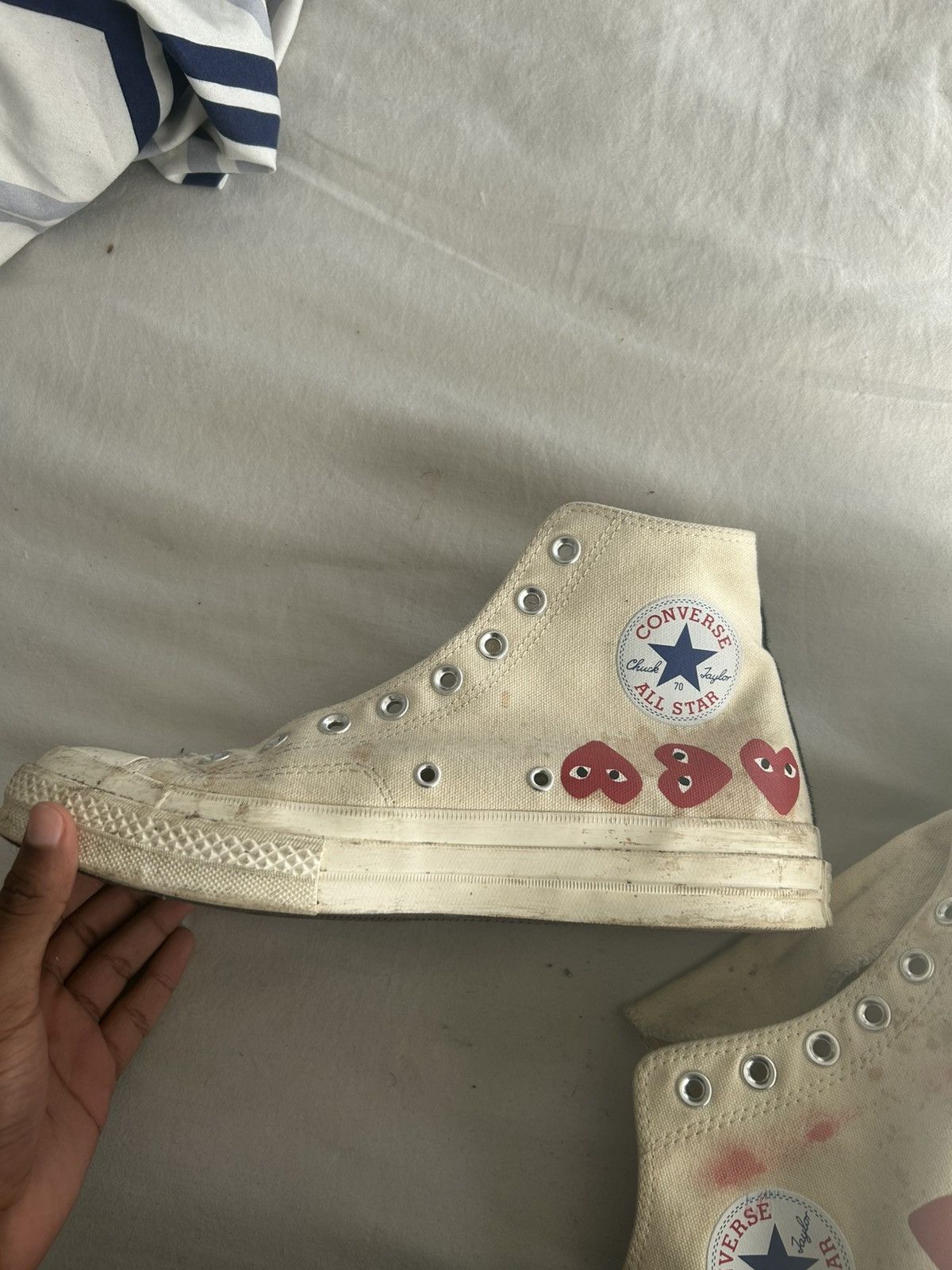 Comme des Garcons × Converse CDG Hearts Converse Size US 8.5 / EU 41-42 - 2 Thumbnail