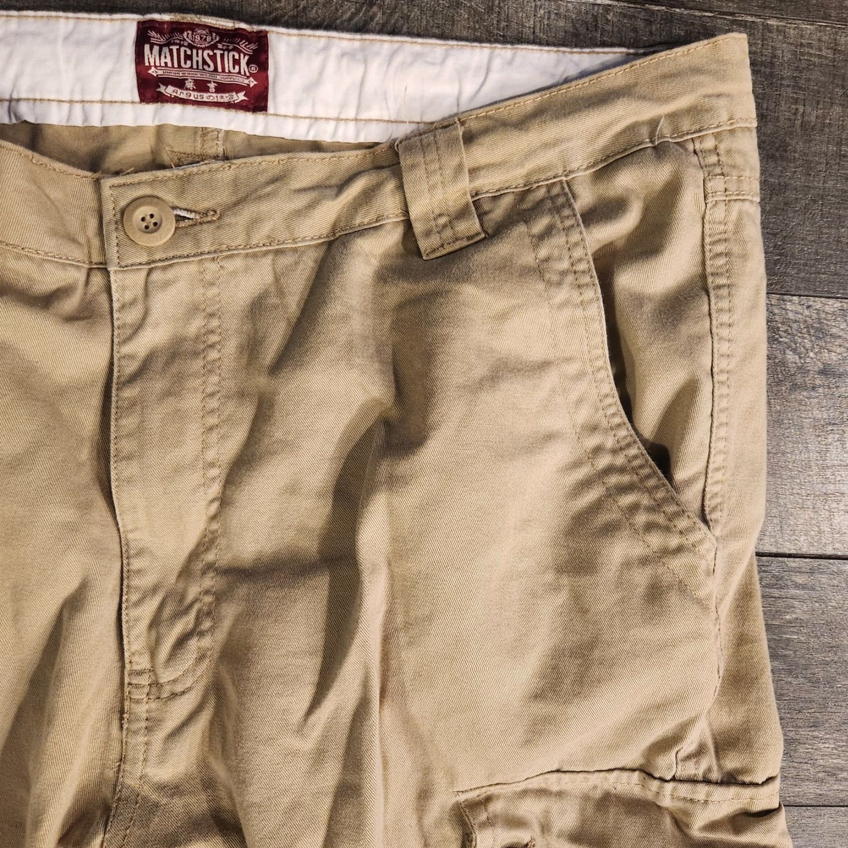 Vintage VINTAGE Matchstick Paratrooper Cargo Pants Mens 40x32 Tan Beige Cotton Canvas Cargo Pocket Straight Regular 40x32 Fall Winter Spring Mens Size US 40 / EU 56 - 4 Thumbnail