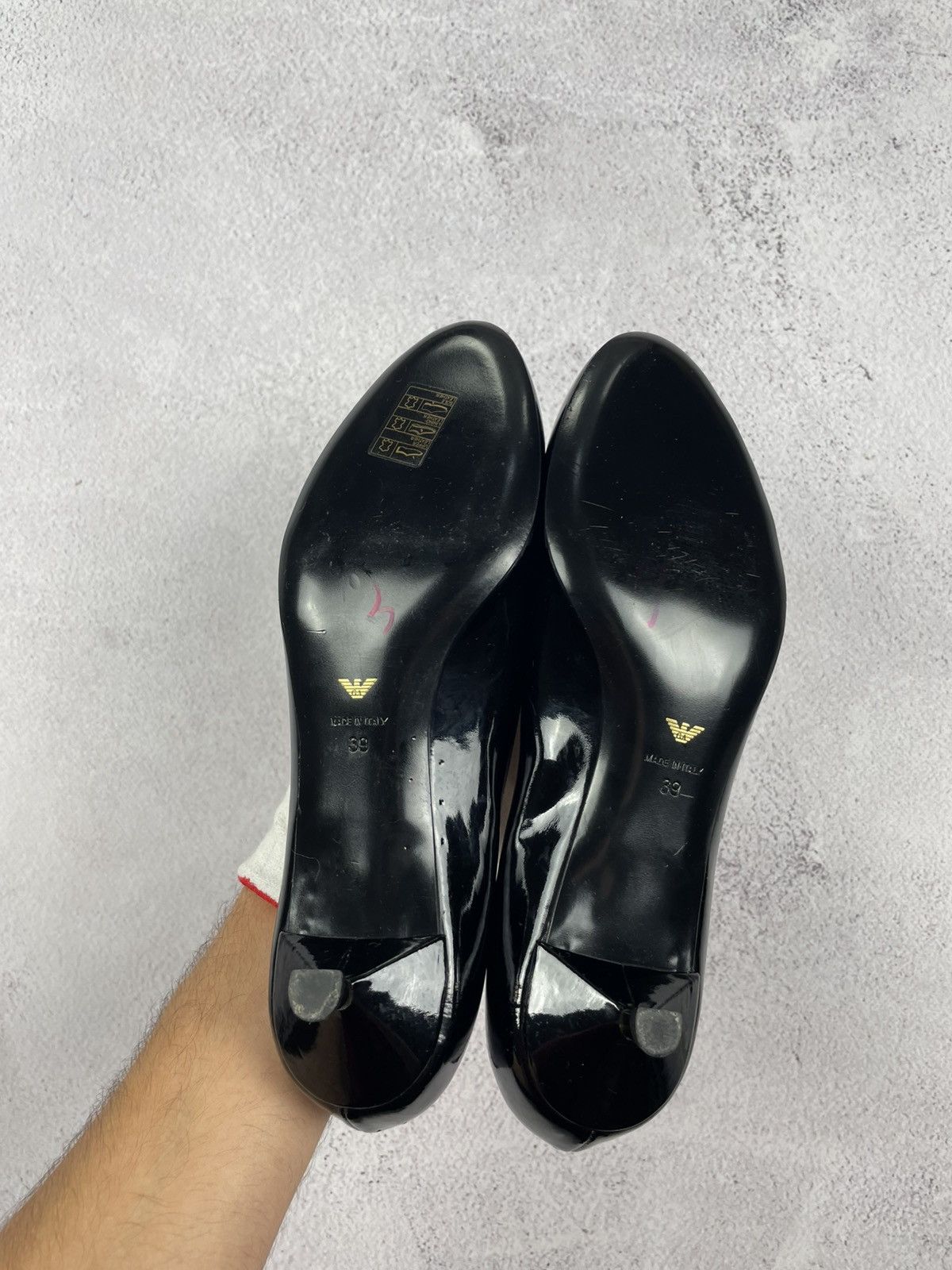 Emporio Armani × Vintage Emporio Armani Womens Heels boat Size 39 Size US 9 / IT 39 - 7 Thumbnail