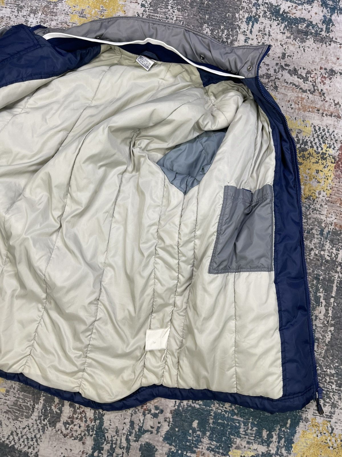 Nike Vtg 90s Nike Navy Big Logo Spell Out Parka Jacket Size US L / EU 52-54 / 3 - 10 Thumbnail