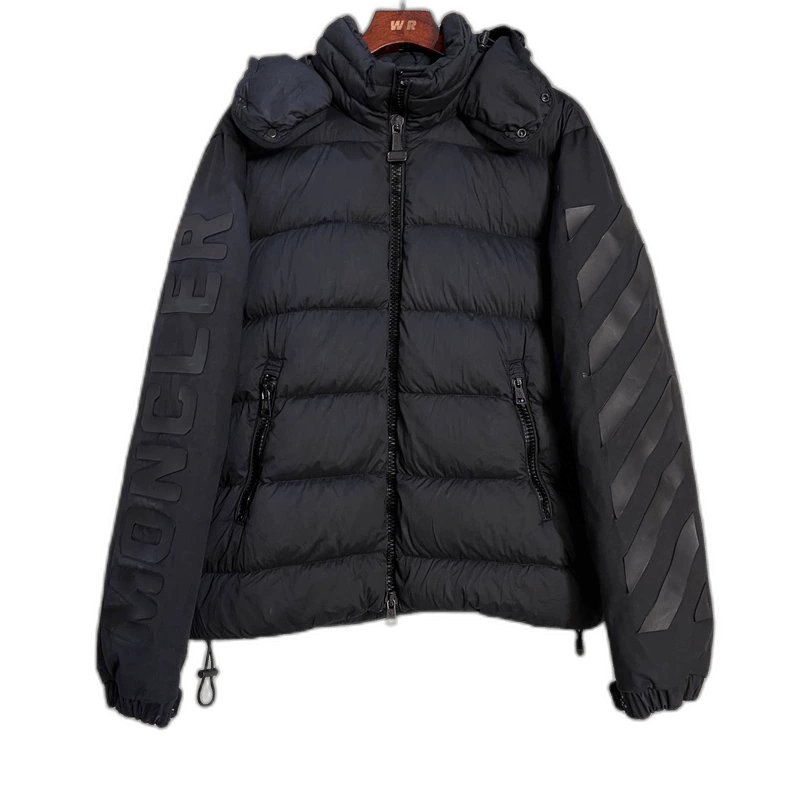 Moncler Genius Moncler x OFF WHITE Black Down Jacket Size US L / EU 52-54 / 3 - 1 Thumbnail