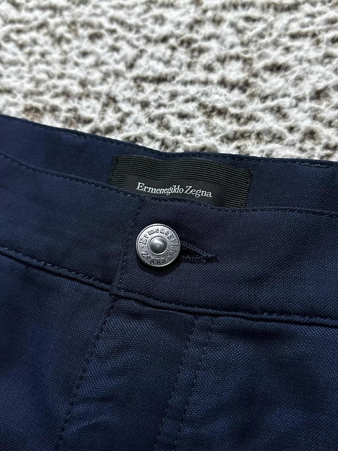 Ermenegildo Zegna Zegna Main Line Wool Navy Casual Pants Waist 52-54 Size US 36 / EU 52 - 3 Thumbnail