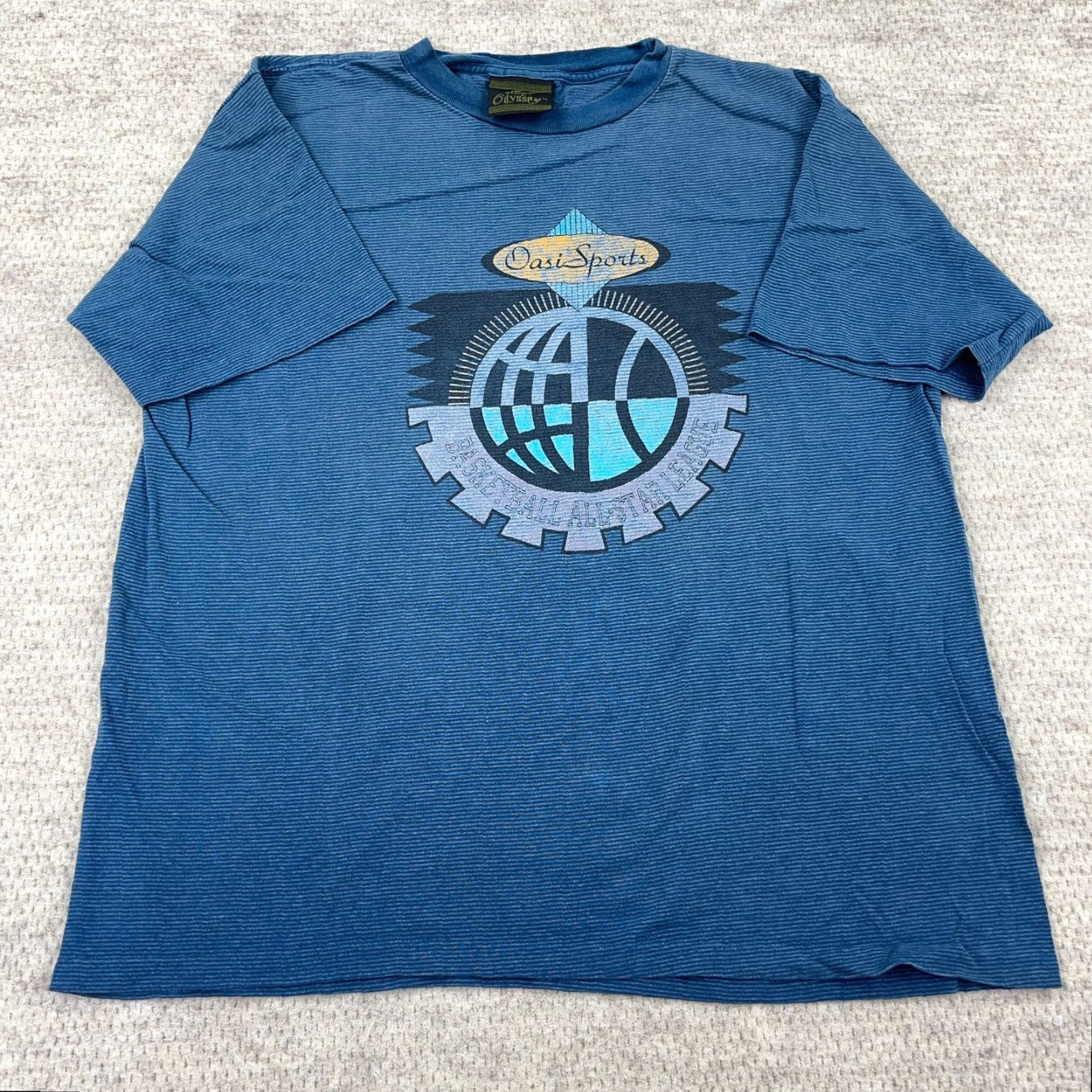 Vintage VINTAGE Odyssey Shirt Men XL Blue Surf Basketball 90s Tee Single Stitch Size US XL / EU 56 / 4 - 2 Thumbnail