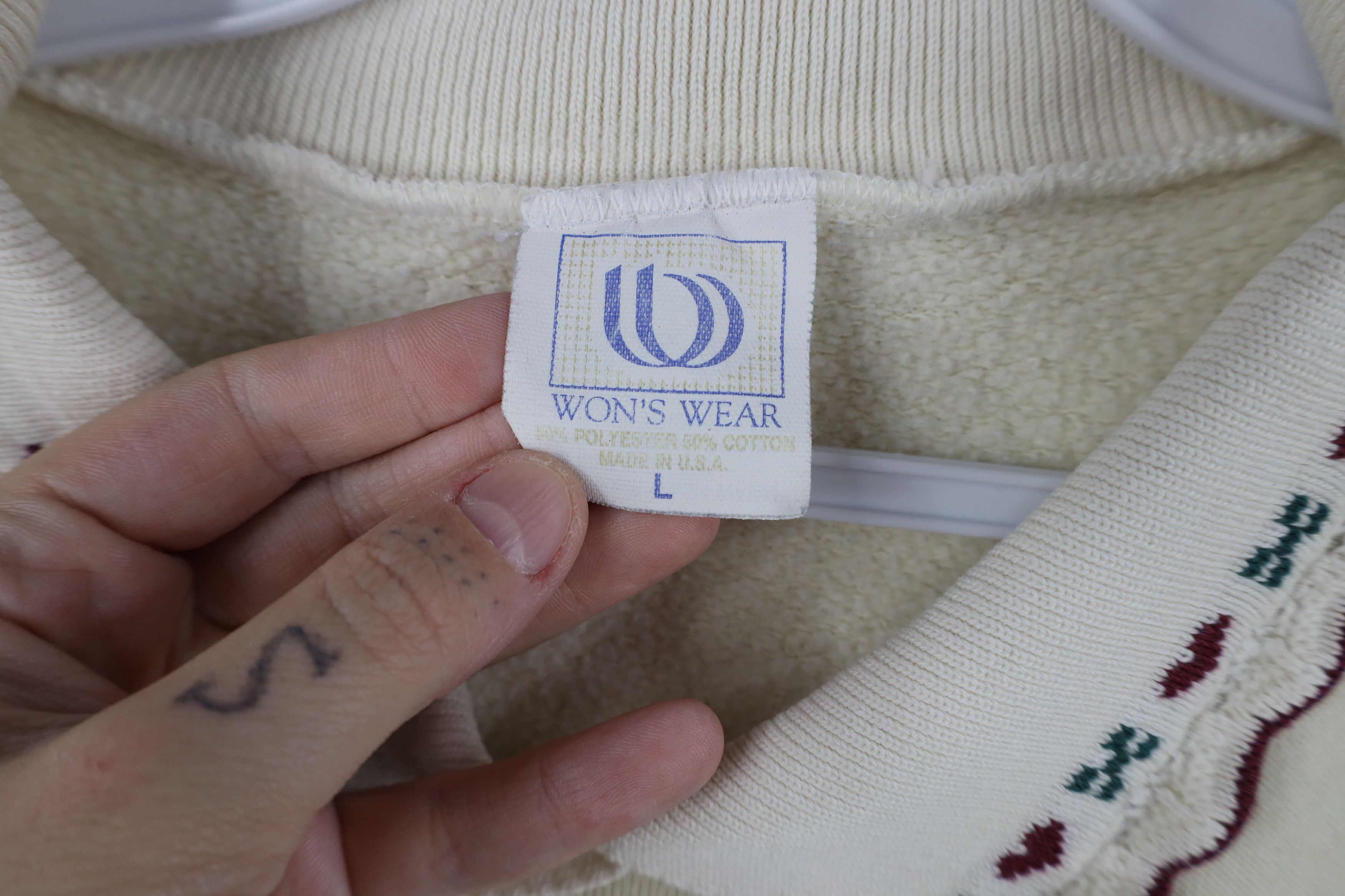 Vintage Vintage 90s Streetwear Lighthouse Collared Sweatshirt USA Size L / US 10 / IT 46 - 10 Thumbnail