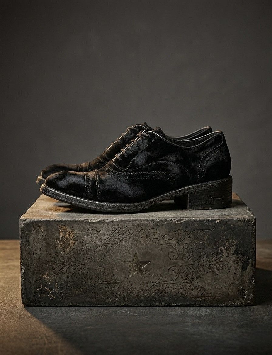 John Varvatos Burnished Velvet Brogue Oxford Shoes 9.5 Size US 9.5 / EU 42-43 - 1 Thumbnail