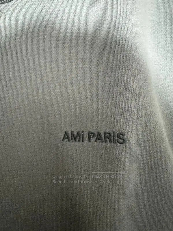 AMI AMI Paris Men's Aqua Cotton Embroidered Sweatshirt . Size US S / EU 44-46 / 1 - 3 Thumbnail