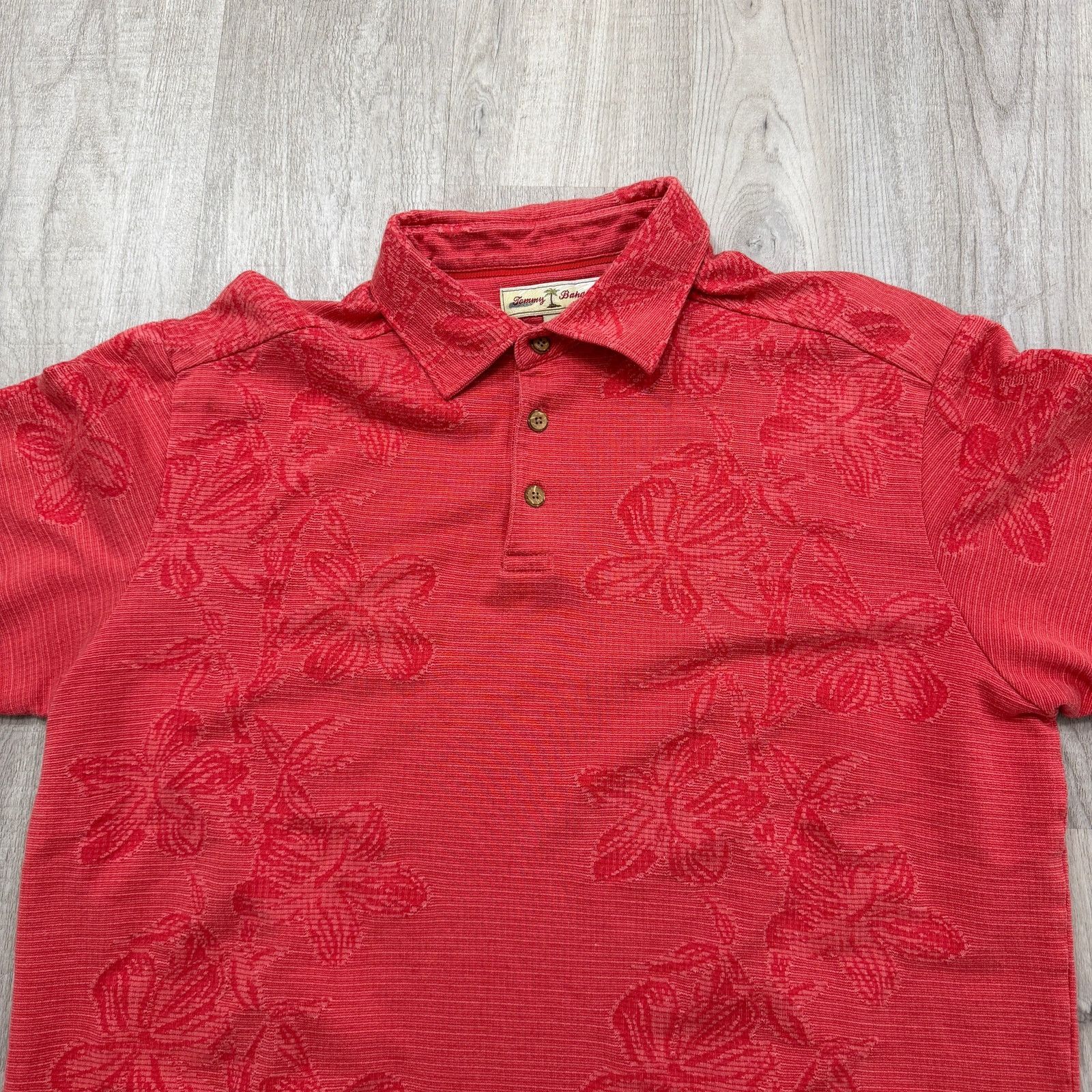 Tommy Bahama Vintage Tommy Bahama Polo Shirt Men's Large Red Hawaiian Size US L / EU 52-54 / 3 - 2 Thumbnail