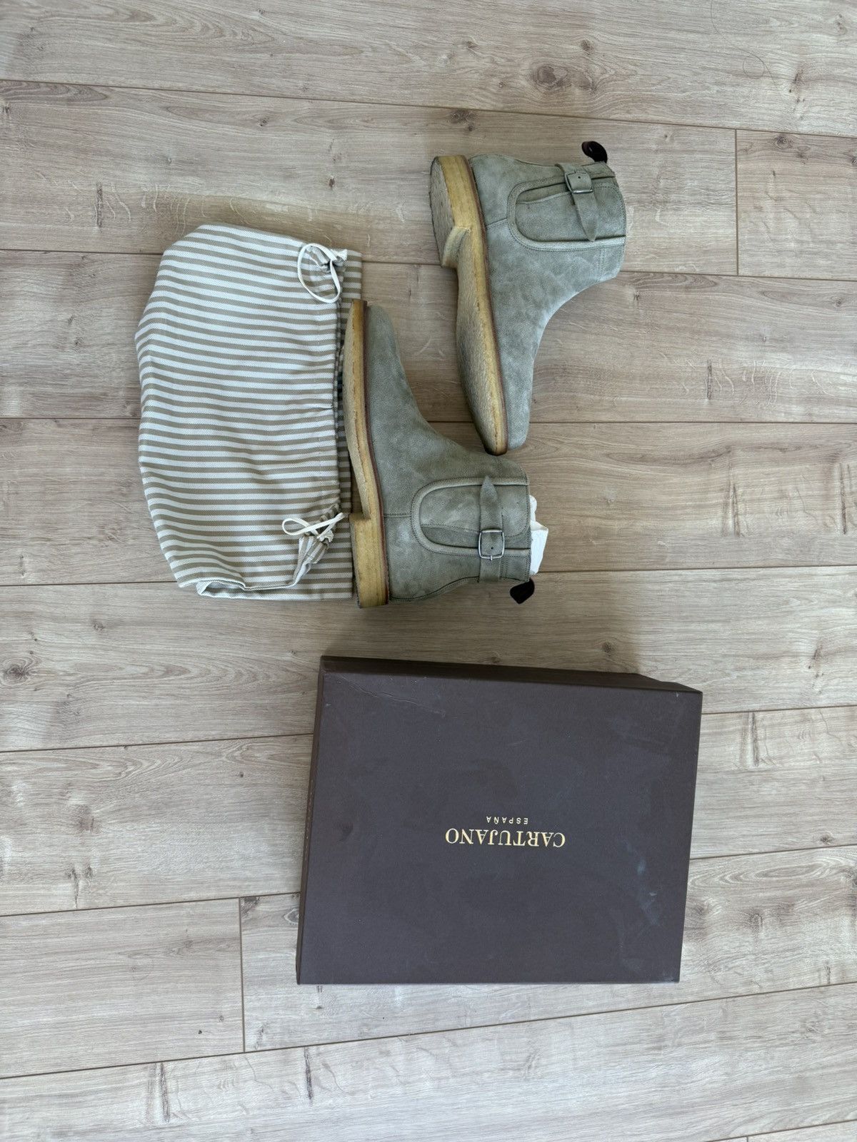 Other Cartujano Espana Men's Buckle-Strap Suede Chelsea Boots Size US 9 / EU 42 - 7 Thumbnail