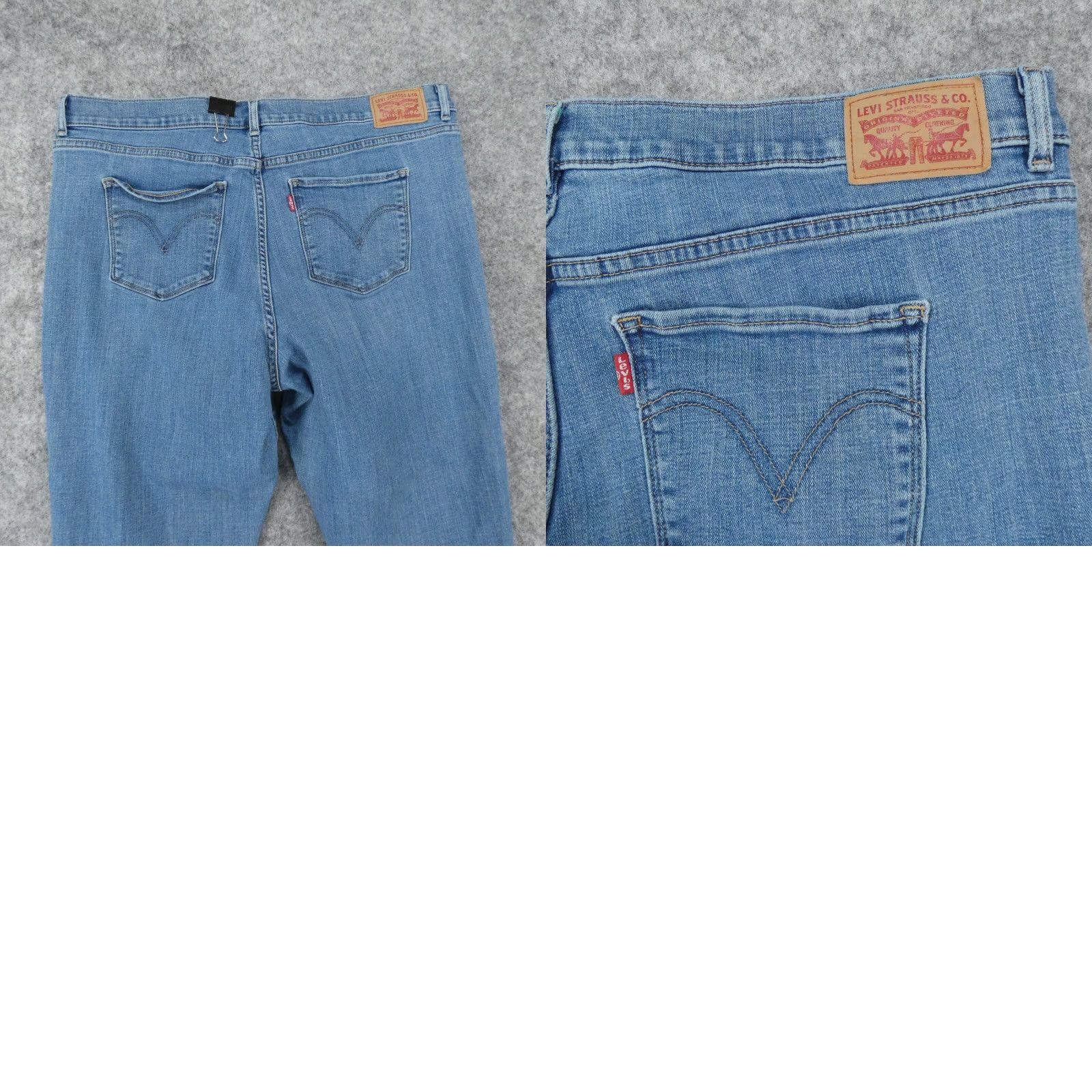 Levi's Levi's Jeans Womens 18 Stretch Distressed Classic Crop Mid Rise Light Wash Size 40" / US 18 - 10 Thumbnail