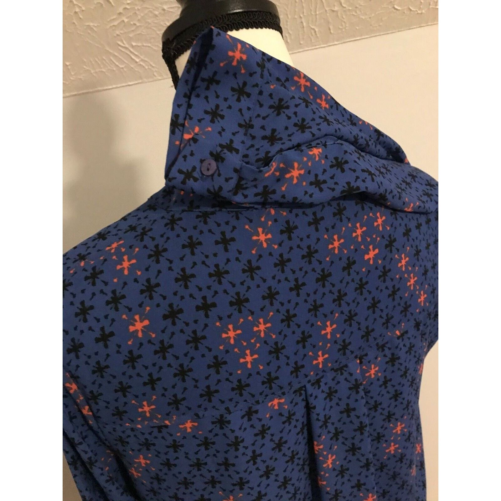 Anthropologie Anthropologie Maeve Eva Blue Long Sleeves Faux Wrap Blouse Size M / US 6-8 / IT 42-44 - 5 Thumbnail