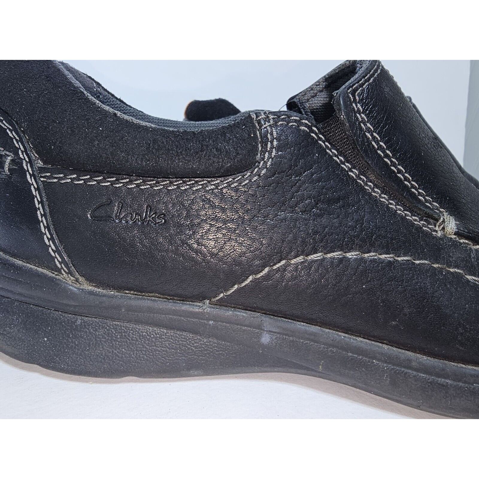 Clarks Clarks Men’ Black Leather Shoes Size 9M In Great Condition Size US 9 / EU 42 - 5 Thumbnail