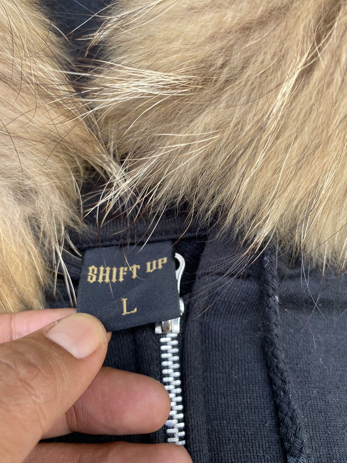 If Six Was Nine × Japanese Brand × Le Grande Bleu (L.G.B.) Shift Up - Japanese Fur Hoodie Poem ifsixwasnine lgb style Size US L / EU 52-54 / 3 - 4 Thumbnail