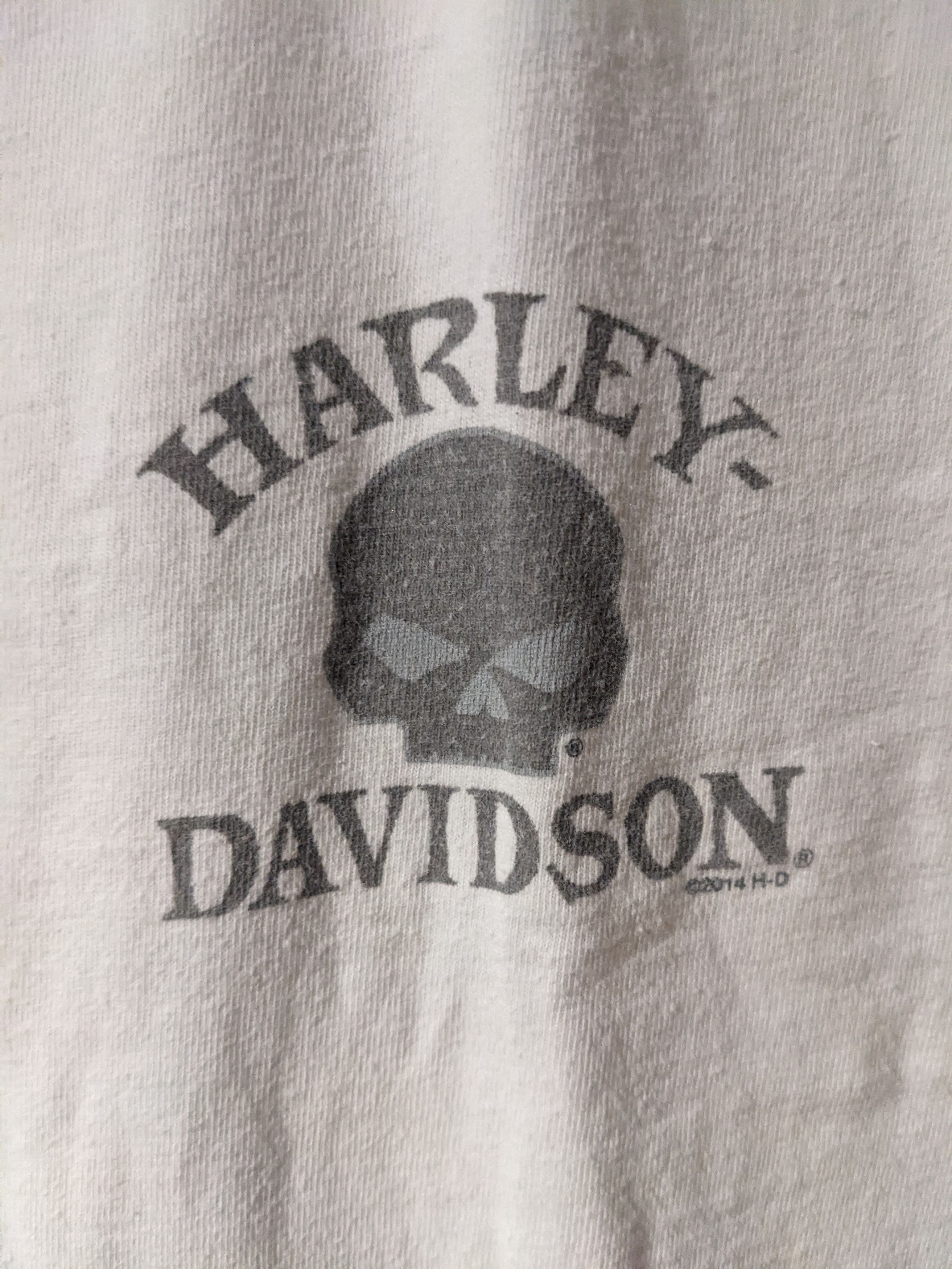 Harley Davidson Vintage 2014 Harley Davidson Motorcycle Logo Skull T-Shirt Size US M / EU 48-50 / 2 - 8 Thumbnail