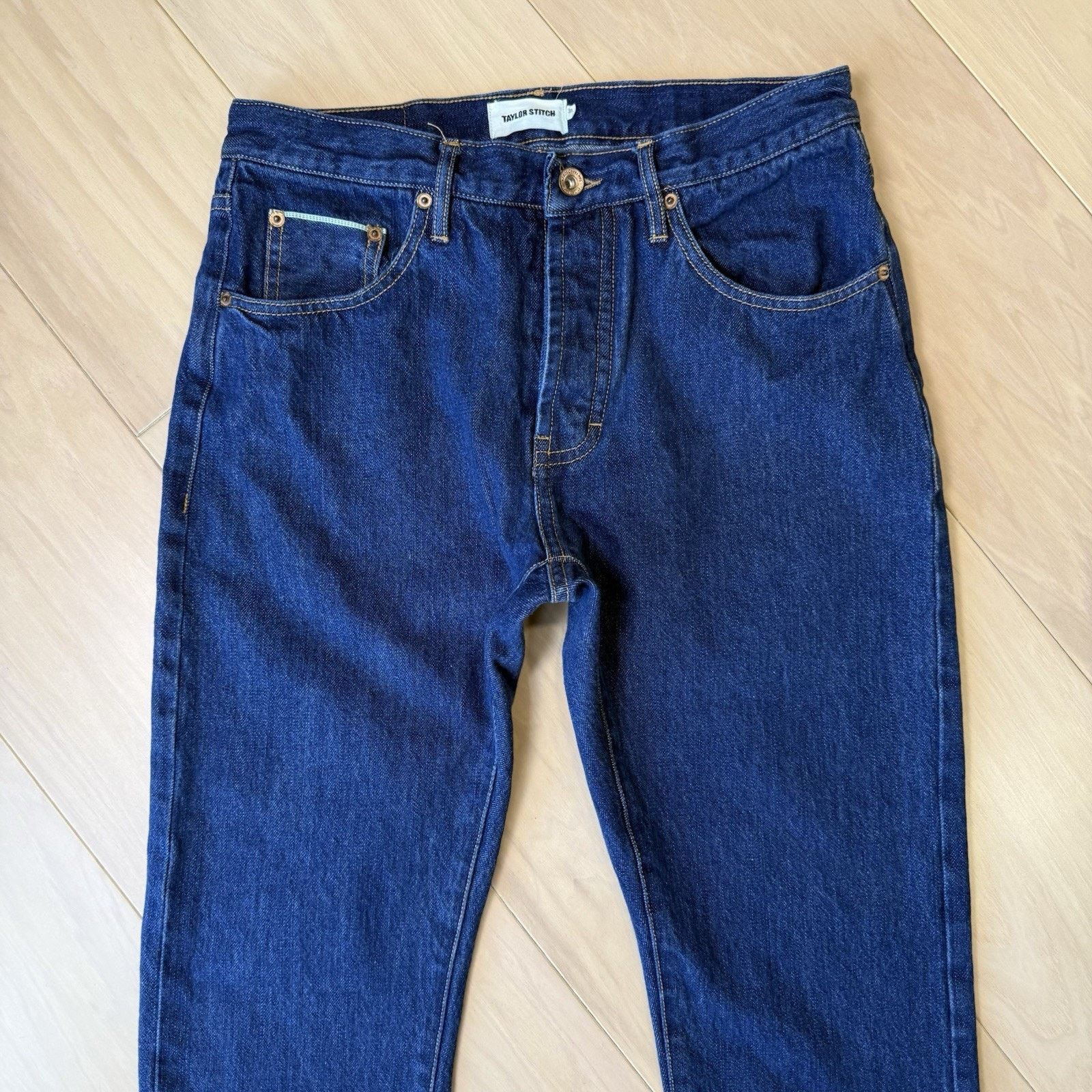 Taylor Stitch Taylor Stitch Selvedge Jeans 30 Blue Dark Wash Slim Straight Size US 30 / EU 46 - 3 Thumbnail