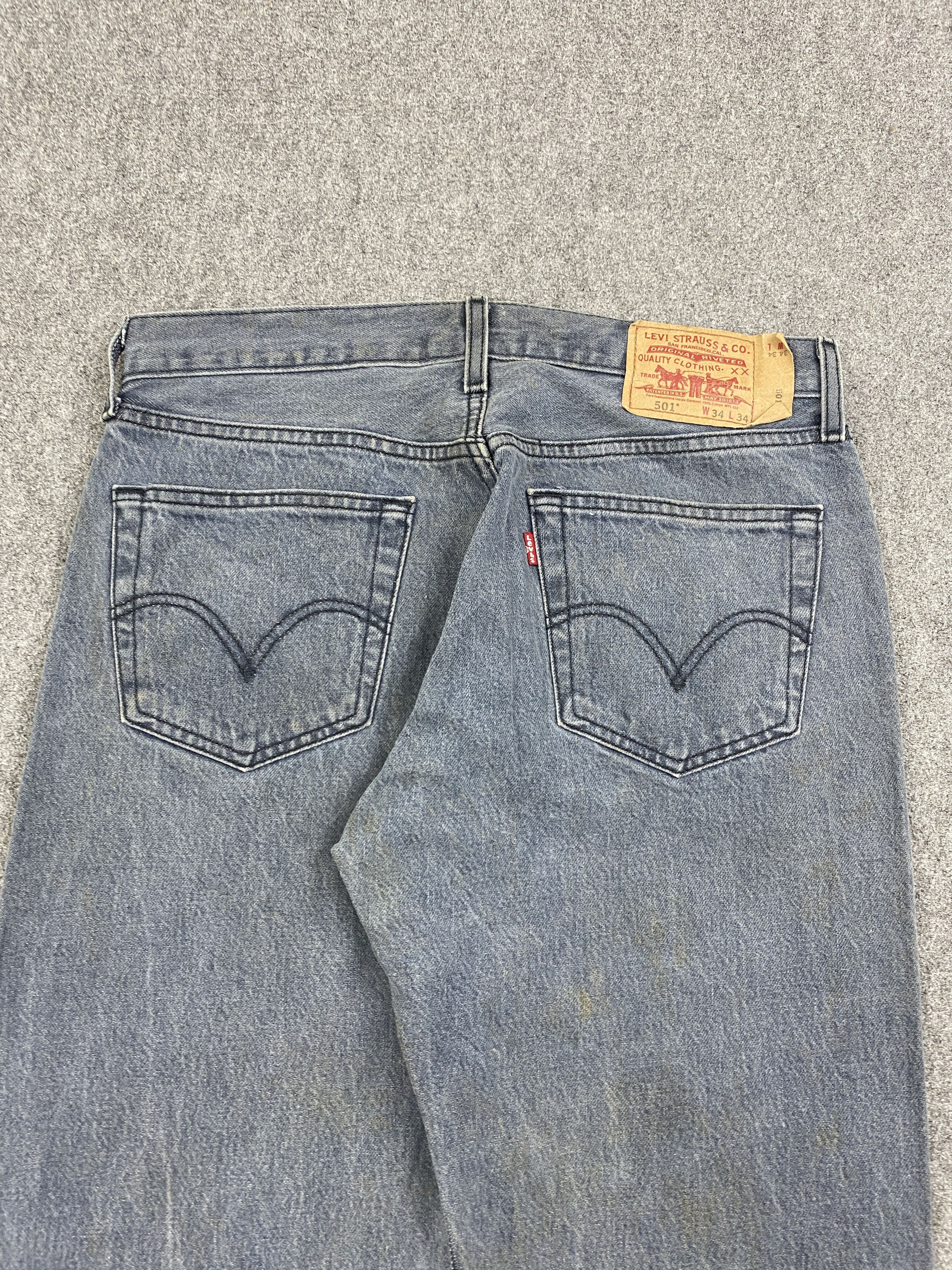 Levi's × Vintage Vintage Levis 501 Rusty Denim Jeans DP2811 Size US 33 - 4 Thumbnail